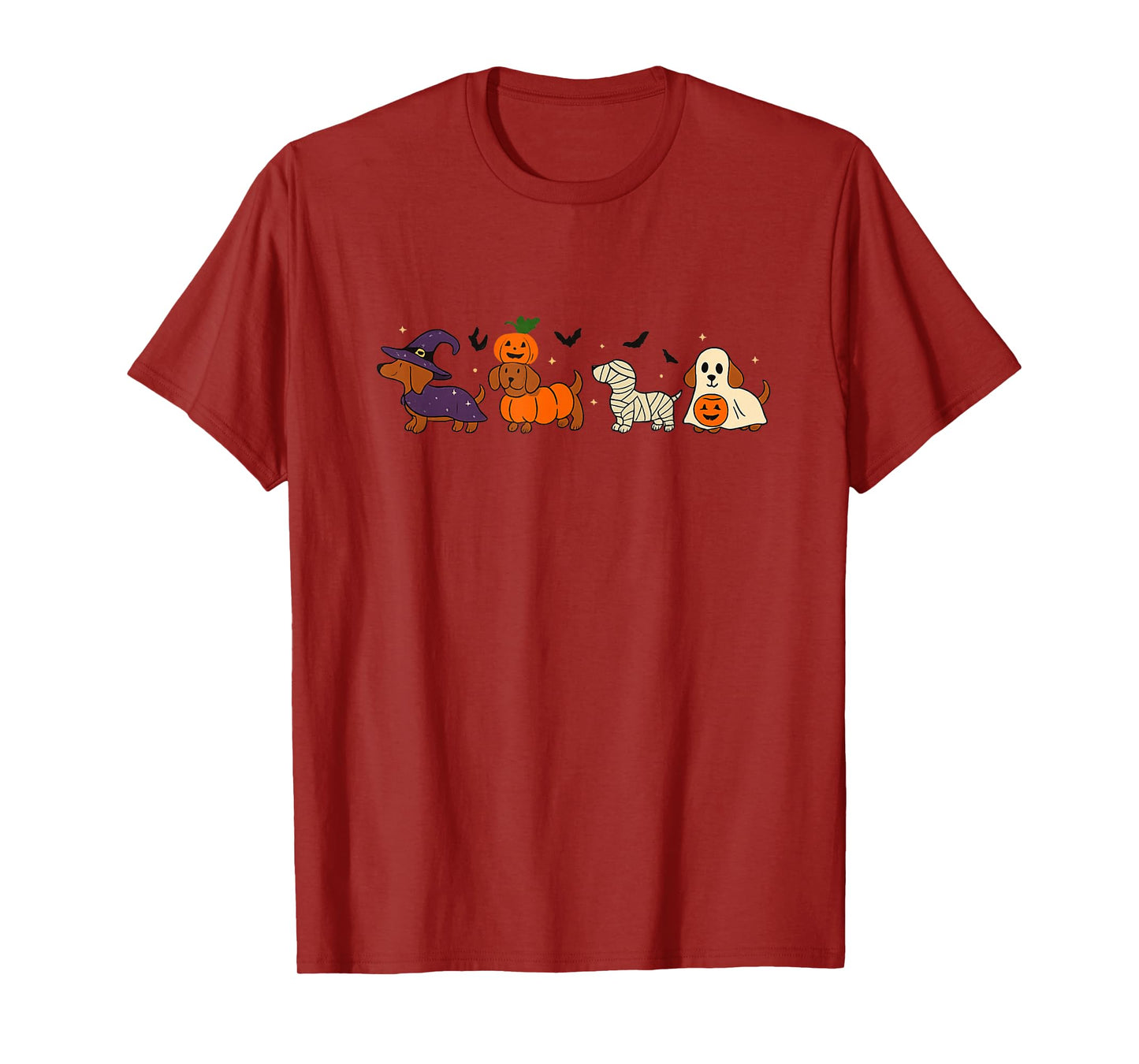 Weiner Dog Witch Happy Halloweenie Cute Halloween Dachshund T-Shirt