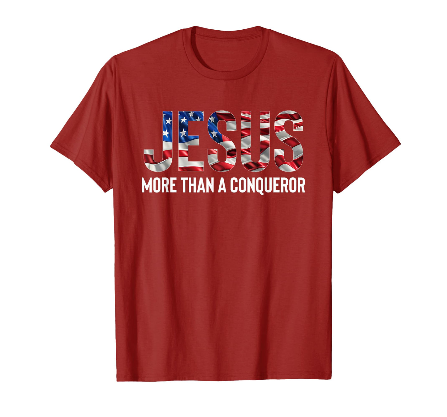 Jesus More Than A Conqueror American Flag Vintage T-Shirt