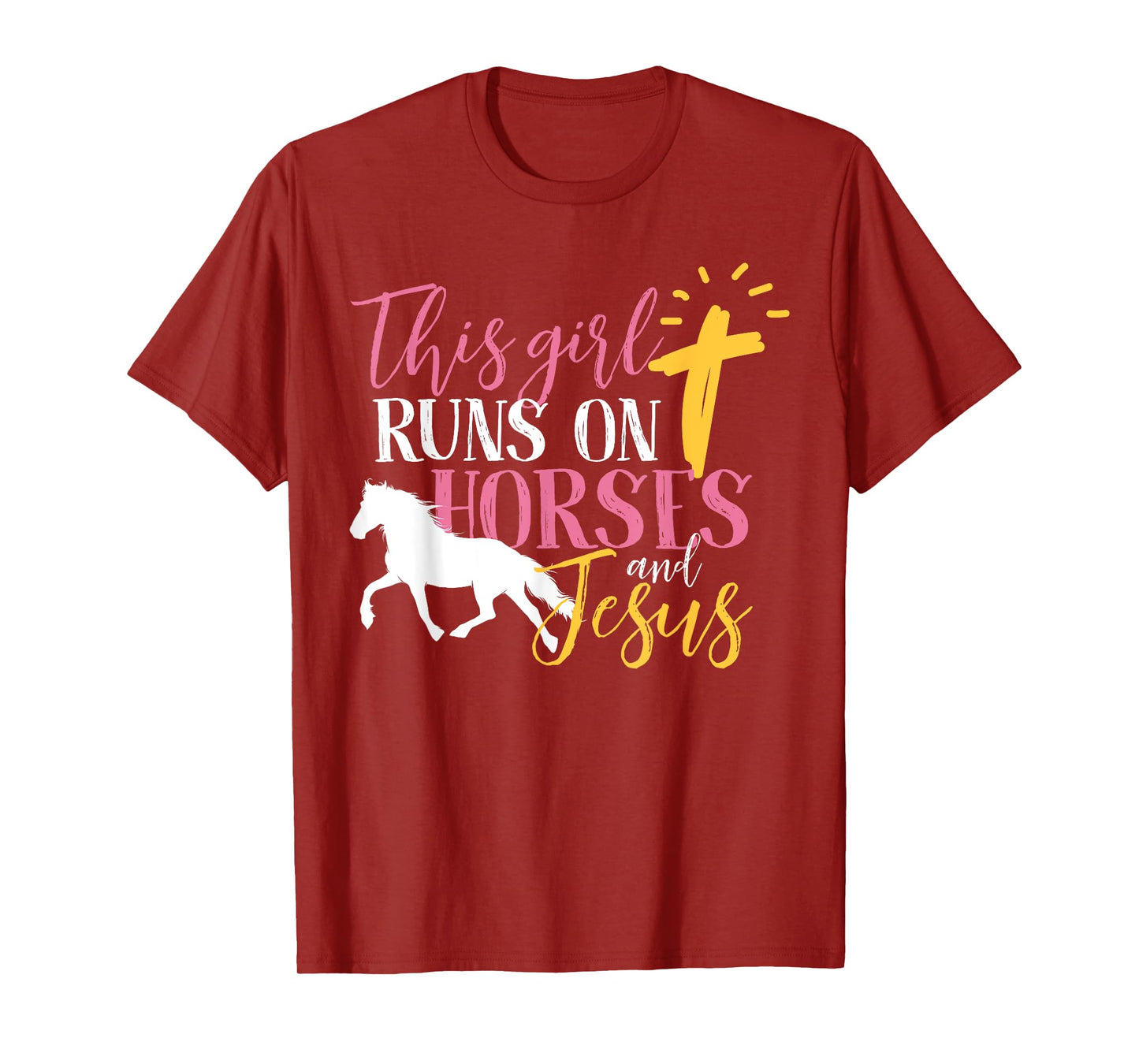 This Girl Runs On Horses And Jesus T-Shirt