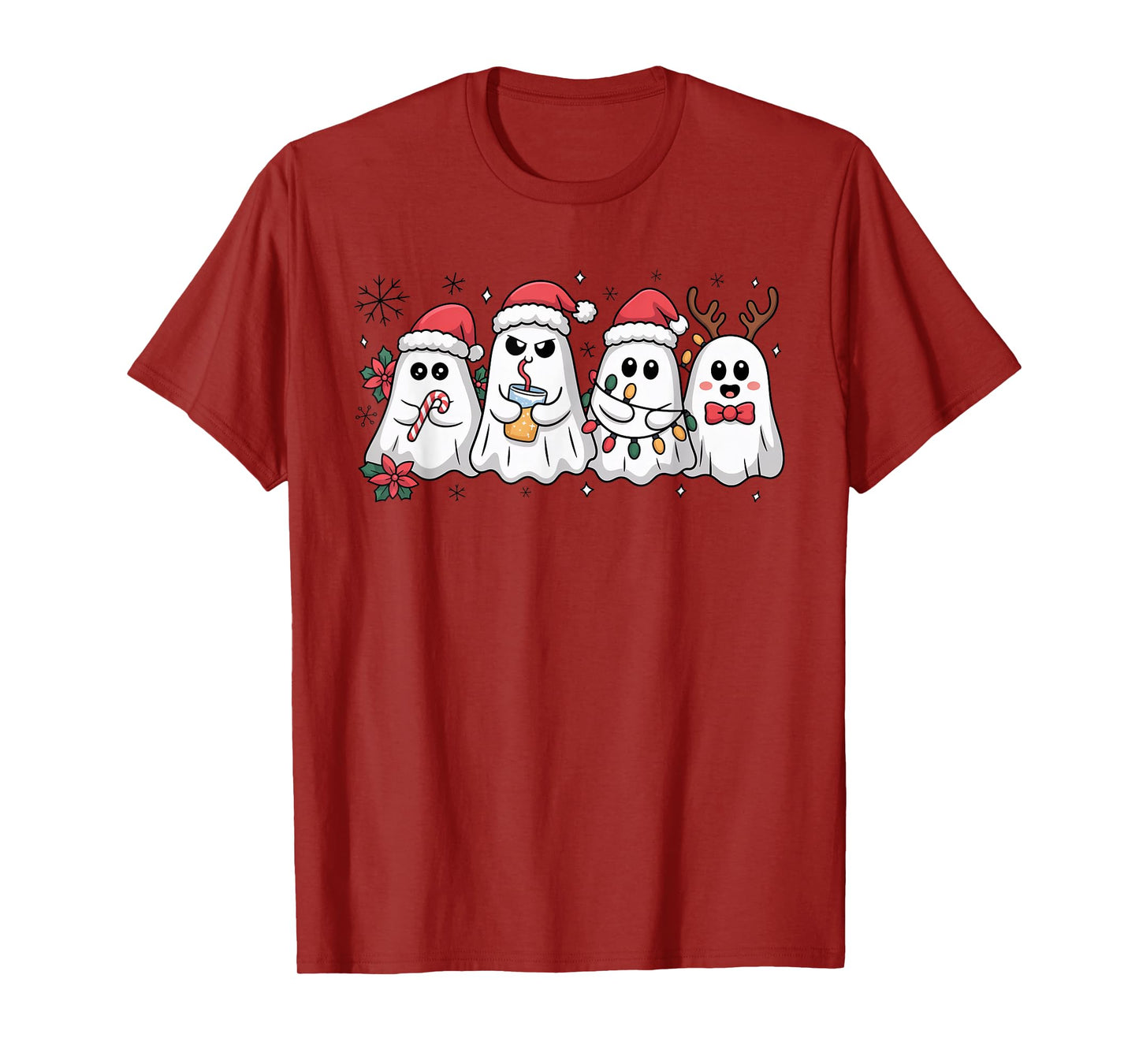 Ghost Christmas Santa Spooky Christmas T-Shirt