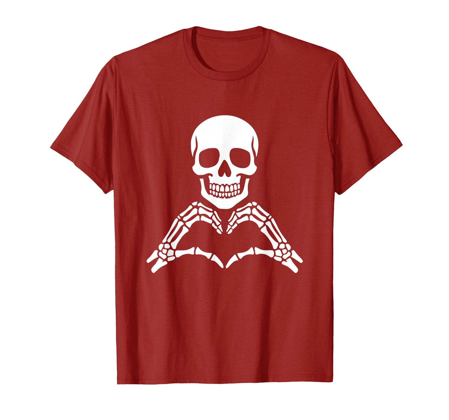 Funny Cool Trick or Treat Skeleton Hands Heart Sign T-Shirt