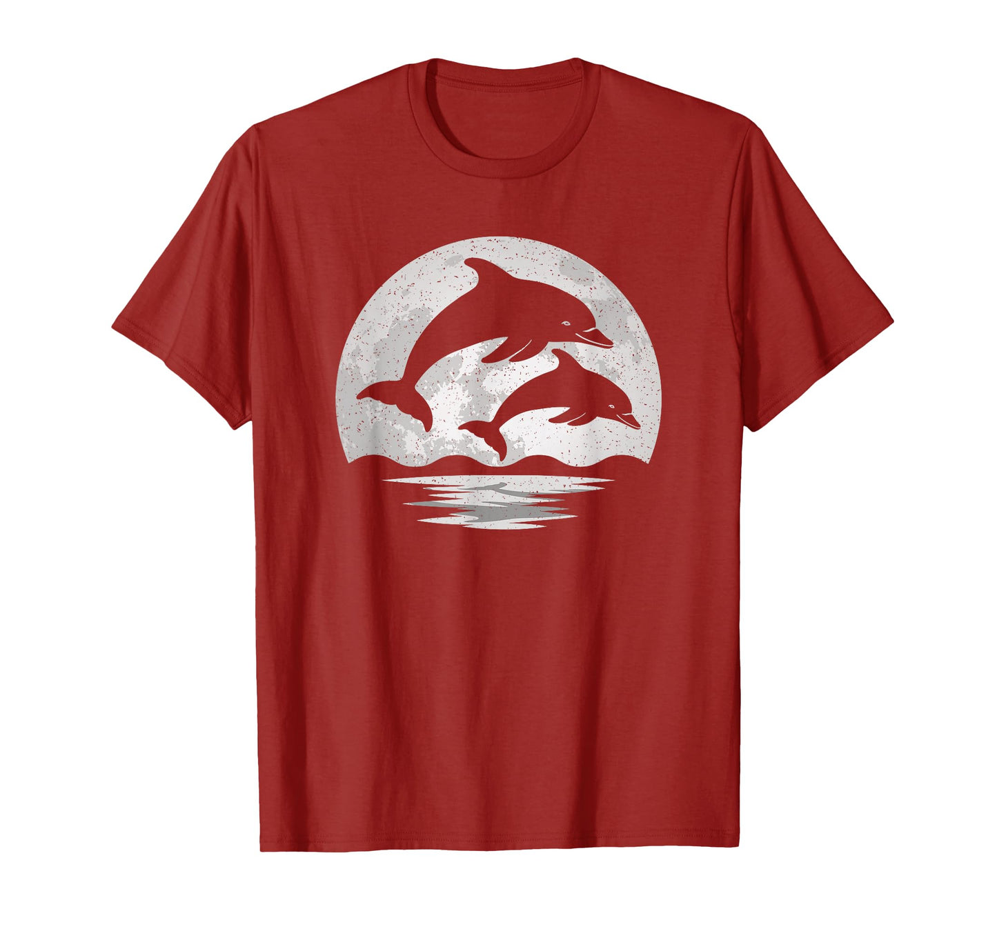 Dolphin Moon Vintage Dolphin Lover Men Women Kids T-Shirt