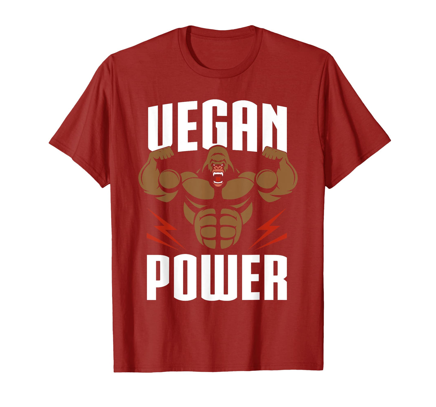Vegan Power - Gorilla Workout & Gym Bodybuilding T-Shirt