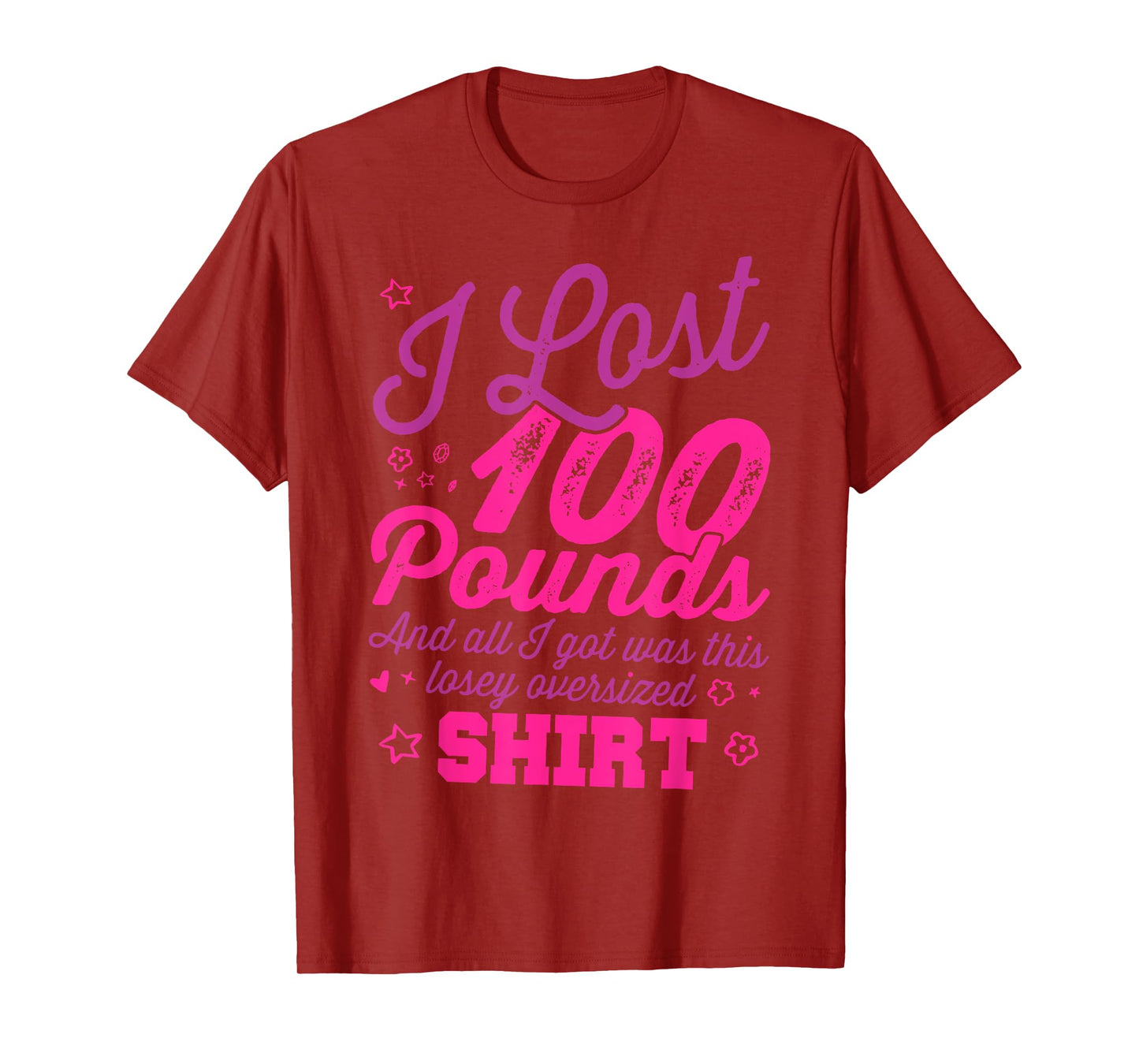 I lost 100 pounds Shirt Health goals Celebration Funny Gift T-Shirt