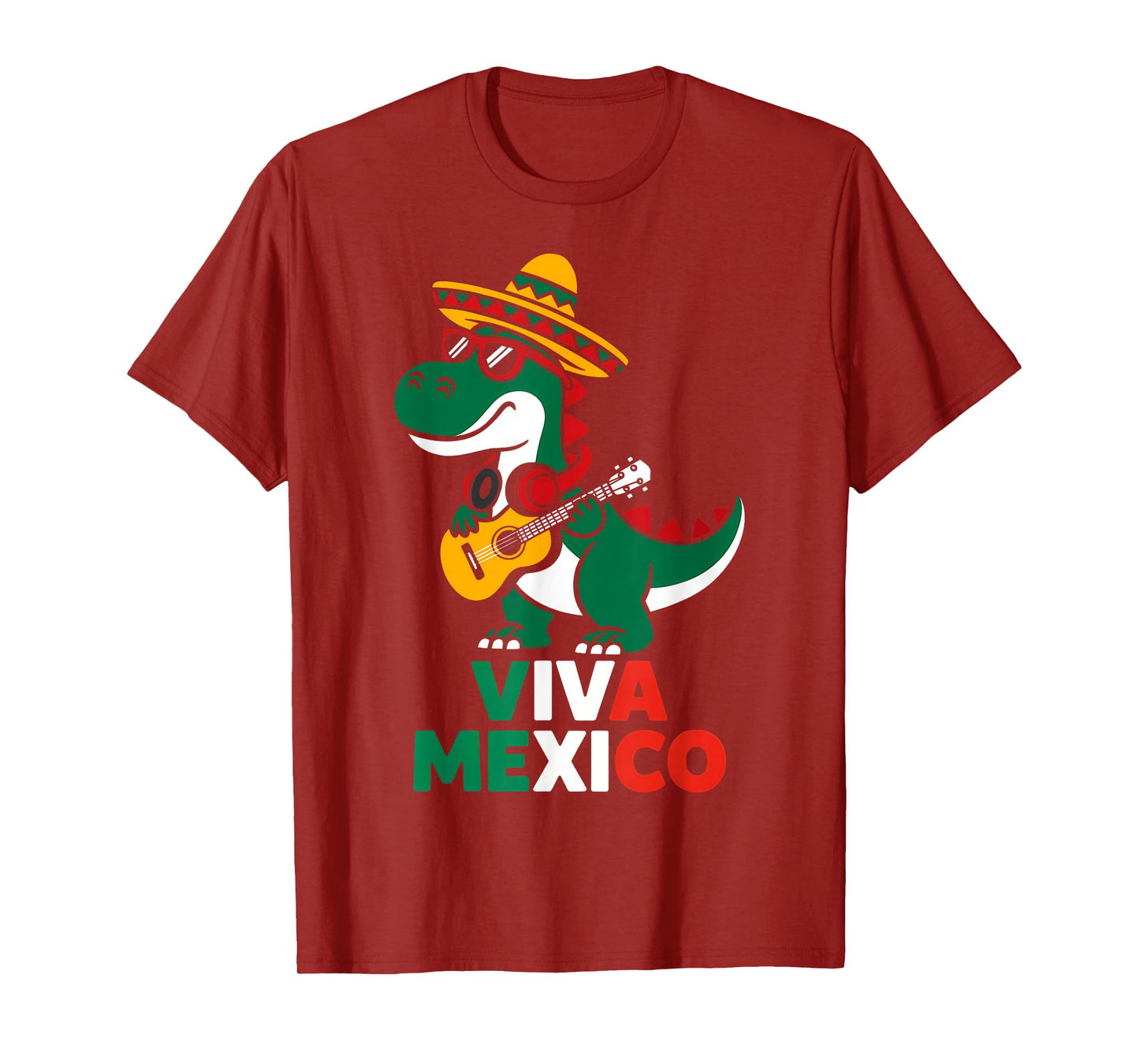 Viva Mexico Dance Dinosaur Independence Day Toddler Boy Kids T-Shirt