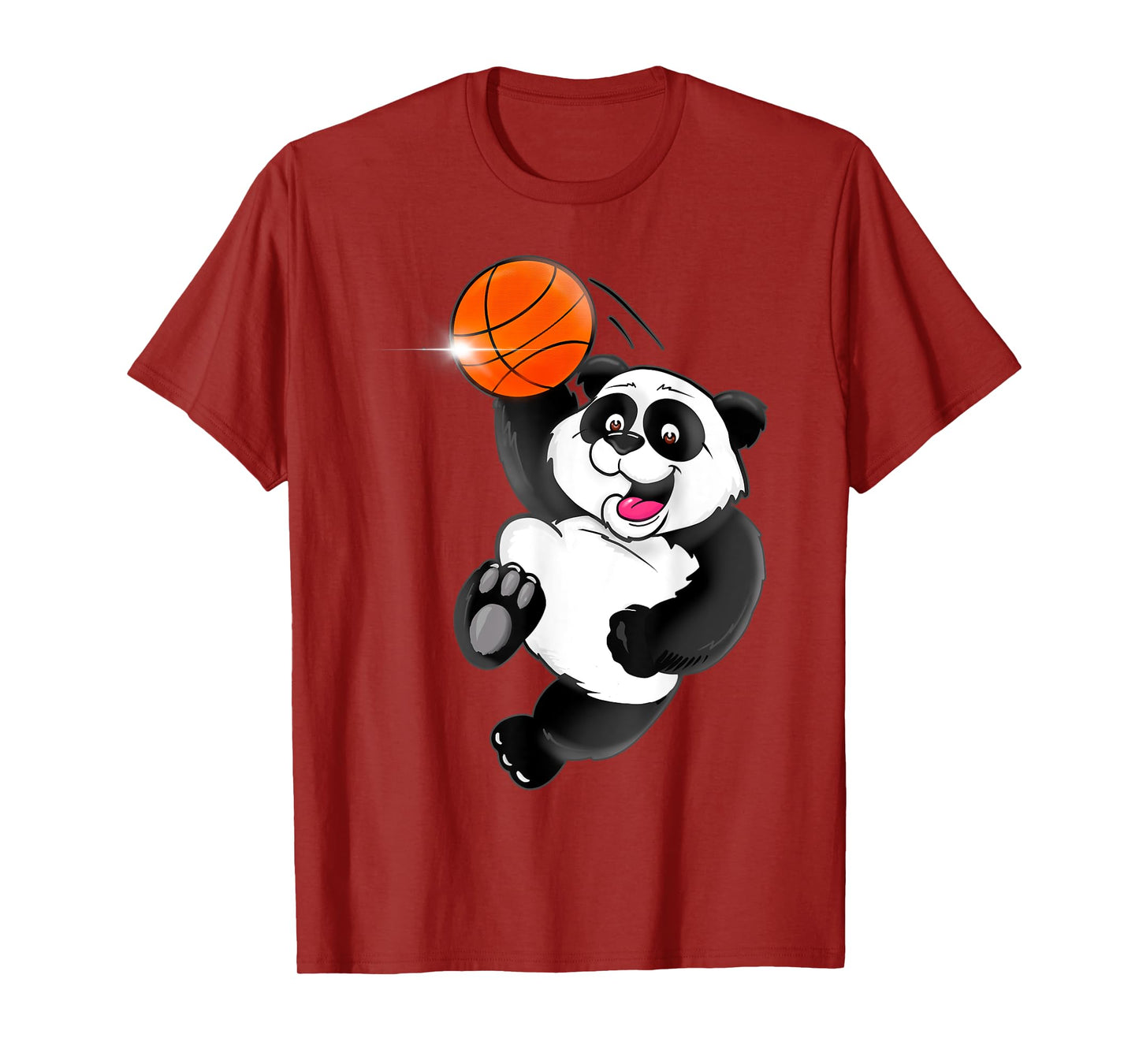 Basketball Panda Slam Dunk Funny Kids Adults Sports T-Shirt