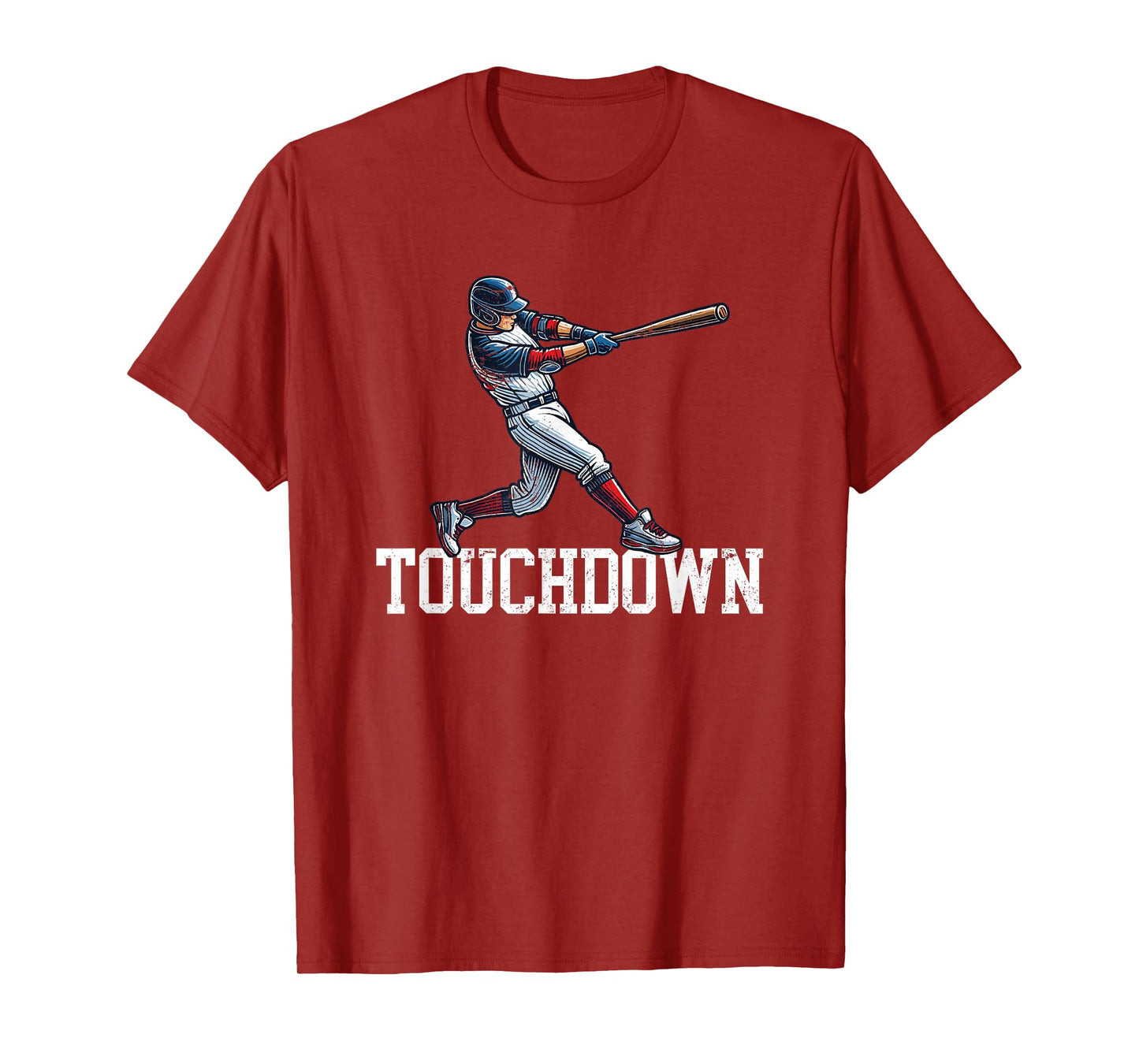 TOUCHDOWN Funny Football Baseball Mash-Up T-Shirt