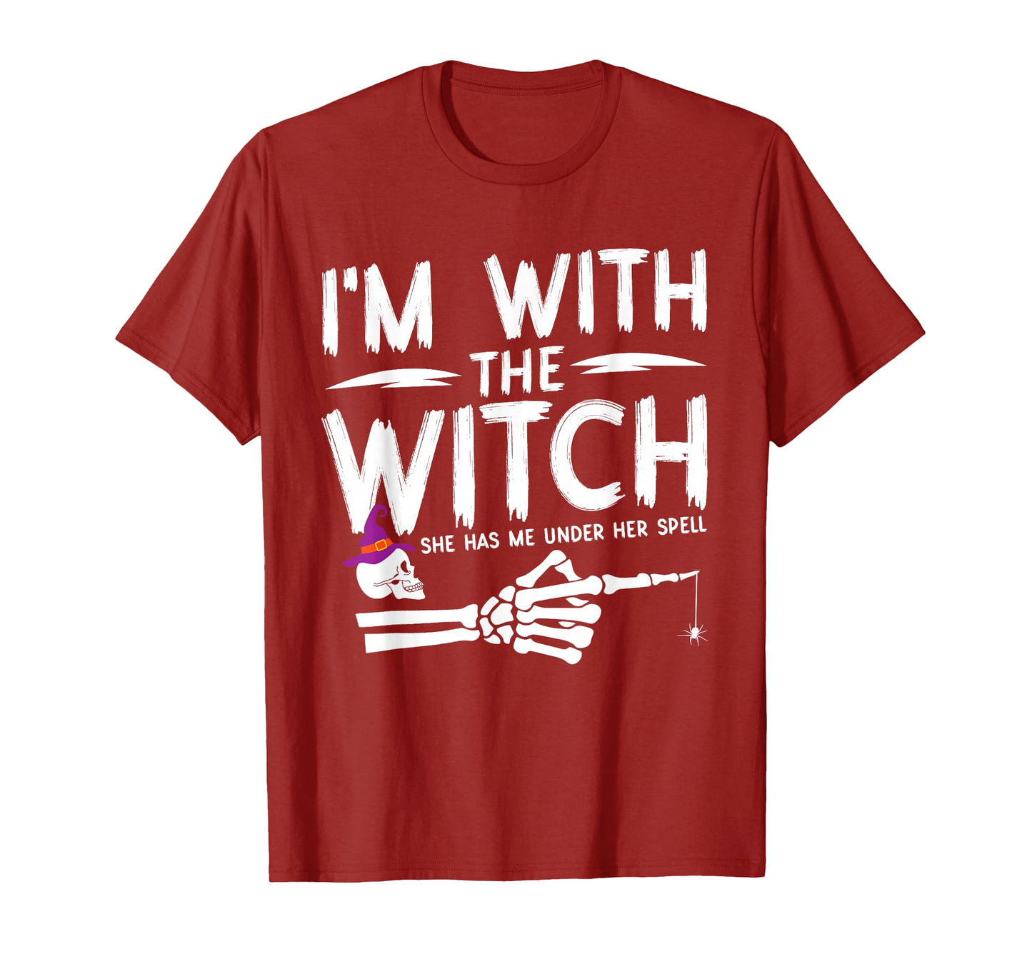 I'm with The Witch Funny Halloween Couple Costume Party T-Shirt
