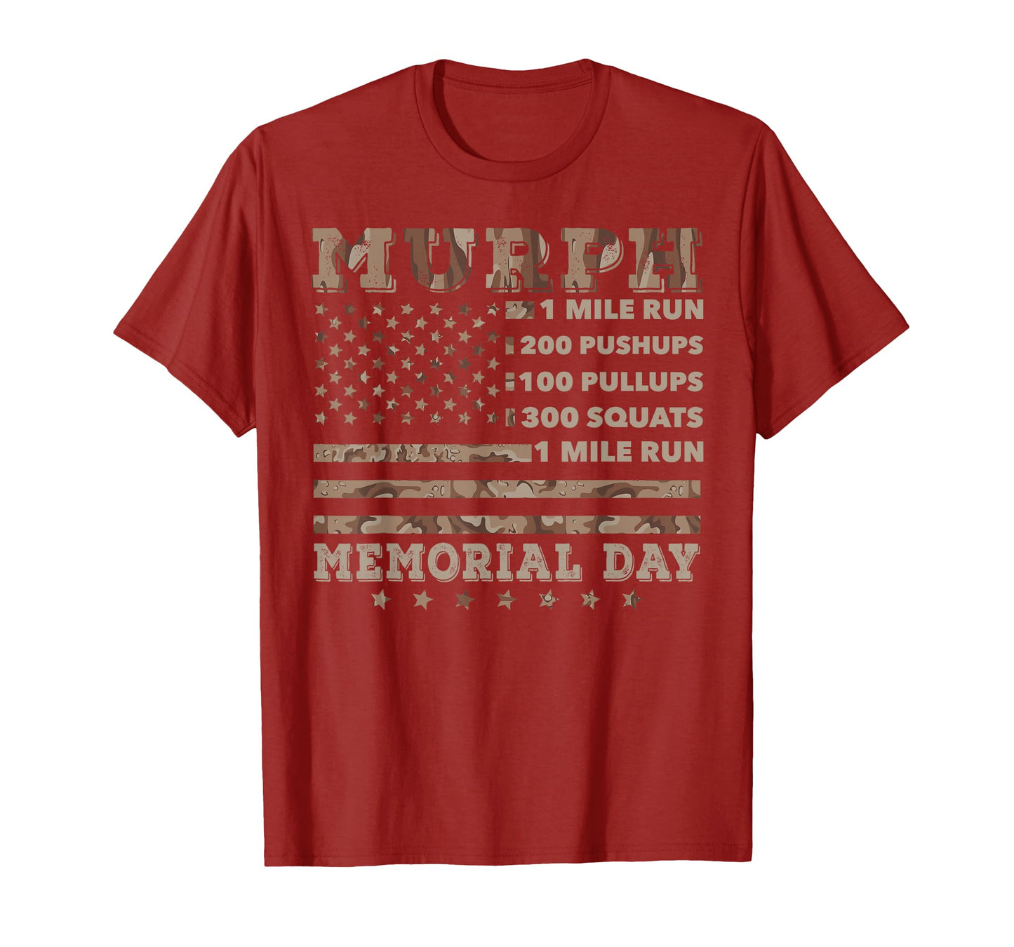 Murph 2021 Workout Challenge American Memorial Day Murph T-Shirt