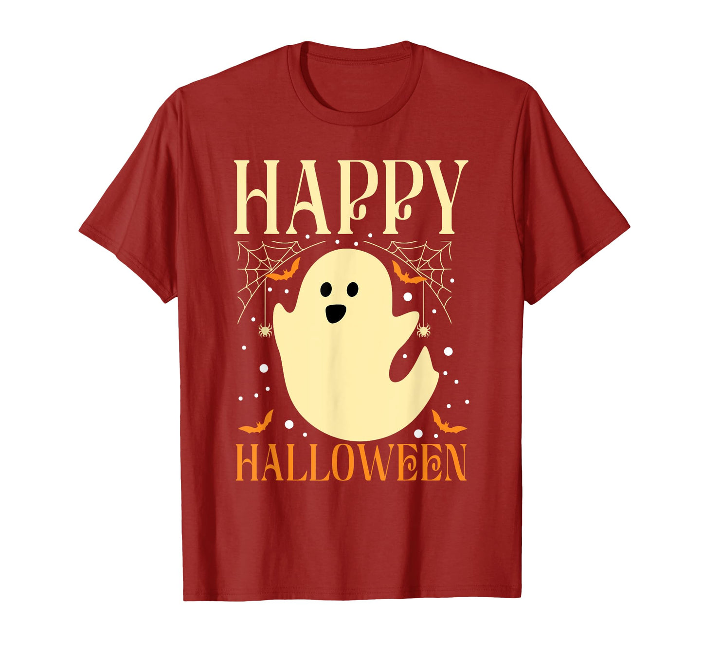 Happy Halloween Ghost Cute Spooky Boo Adults Kids T-Shirt