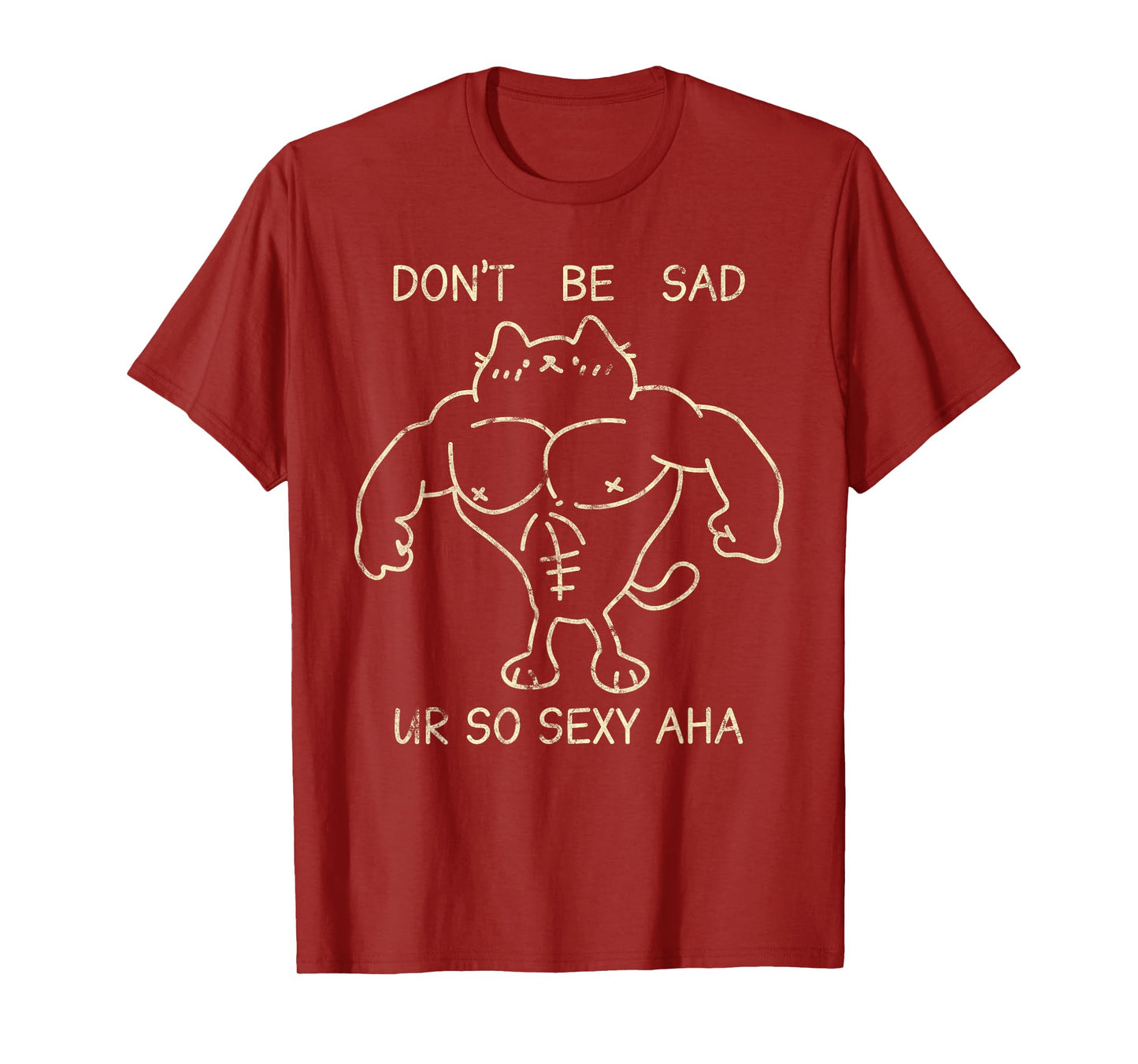 Don't Be Sad Ur So Sexy Aha Gym Cats Funny T-Shirt