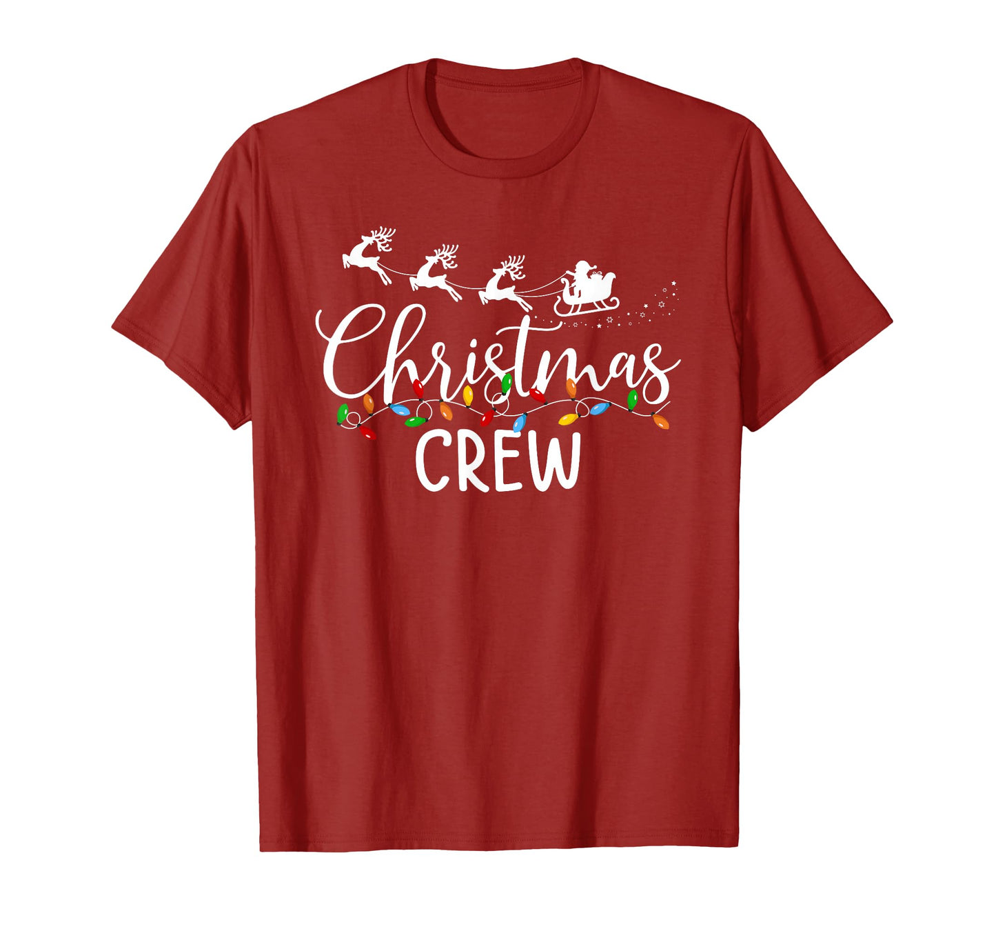 Christmas Crew Family Group Reindeer Santa Sleigh Xmas T-Shirt