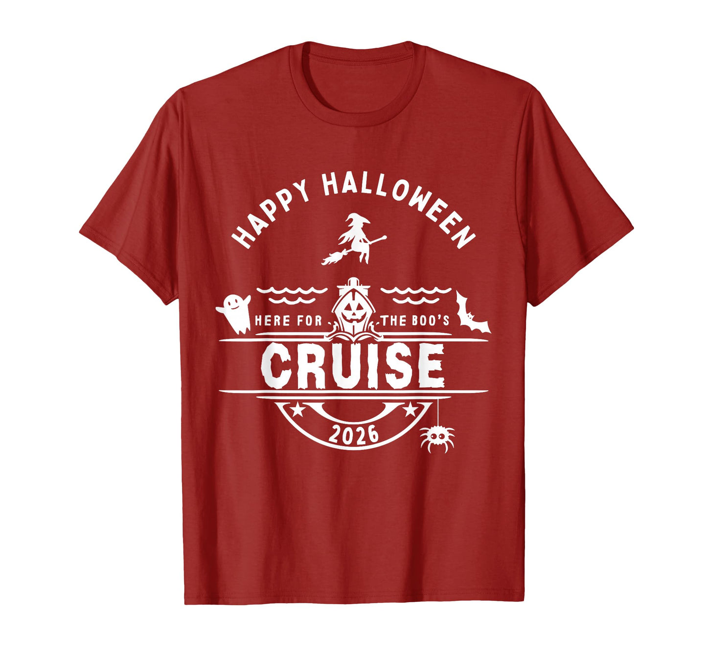 Happy Halloween Cruise 2026 Boo Ghost Pumpkin Spooky Trip T-Shirt