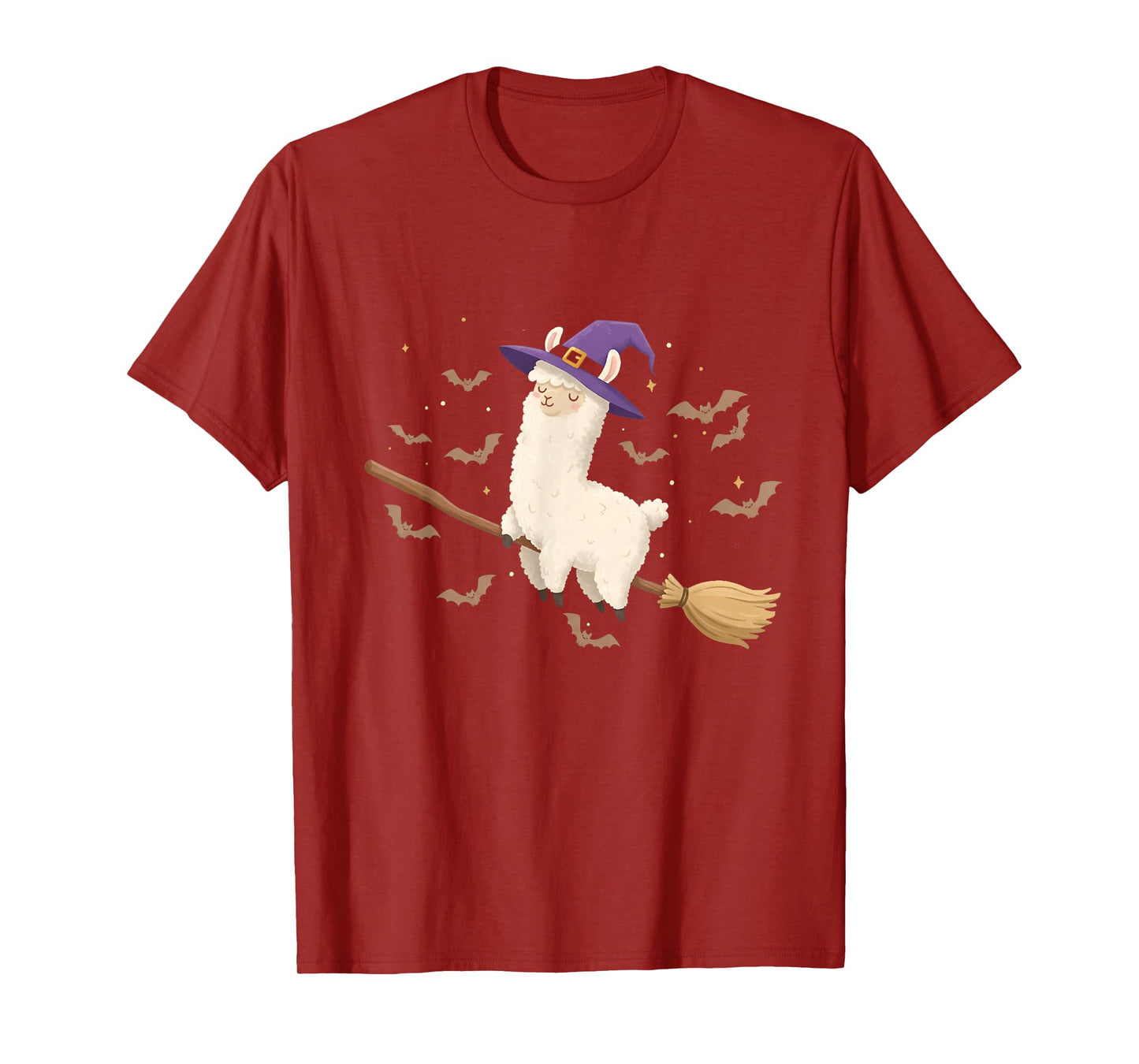 Funny Witch Llama Lovers Spooky Halloween Costume T-Shirt