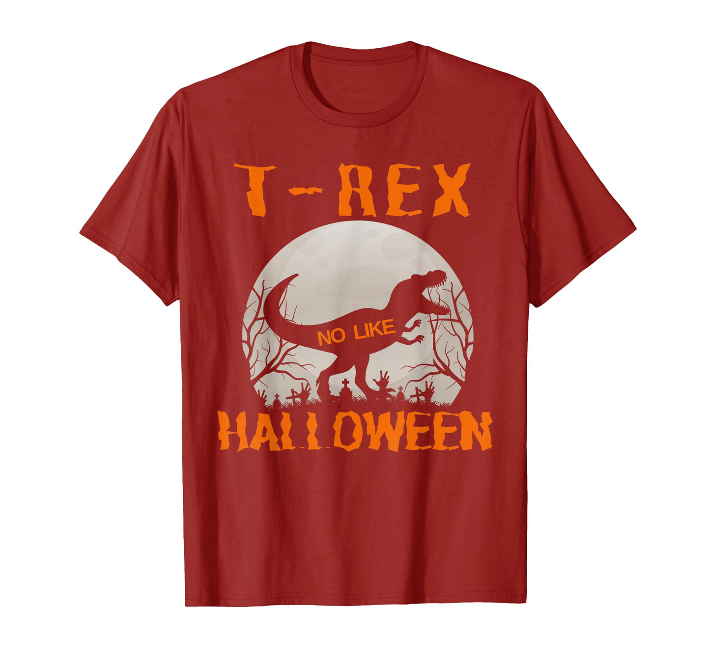 Rawrsome T-Rex No Like Halloween Dinosaur T-Shirt