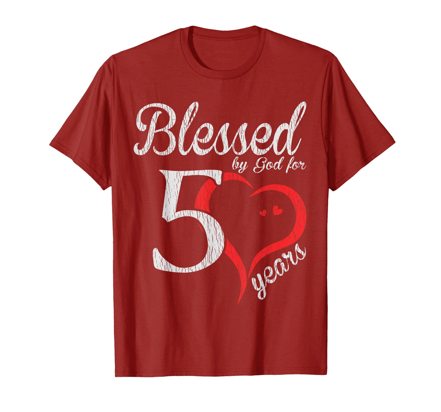 Vintage 50th Birthday Blessed By God For 50 Years Birthday T-Shirt