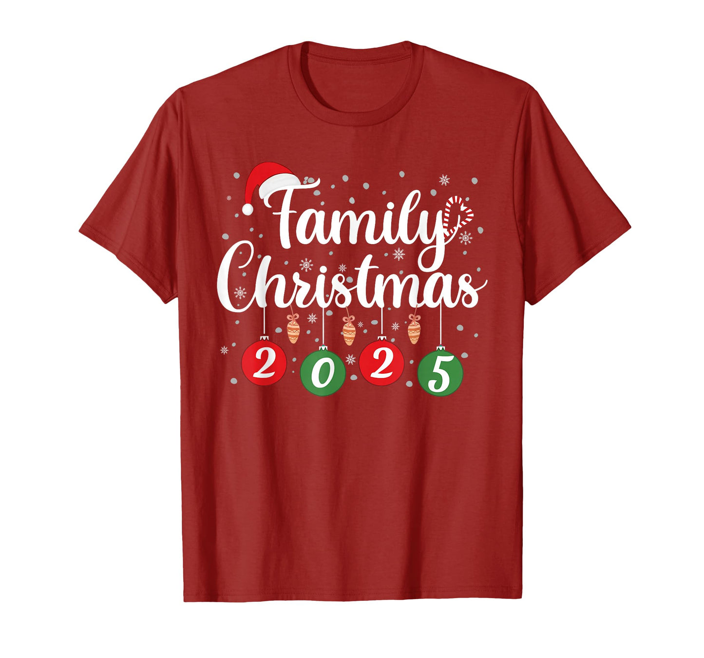 Family Christmas 2025 Xmas Lights Snowflake Pajamas Holiday T-Shirt