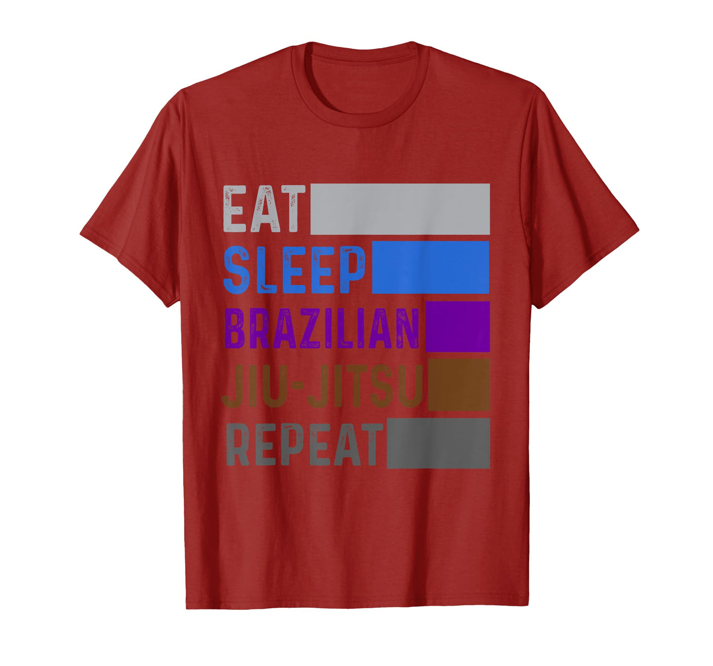 Eat Sleep Brazilian Jiu Jitsu Repeat Belt Ranking Gracie BJJ T-Shirt