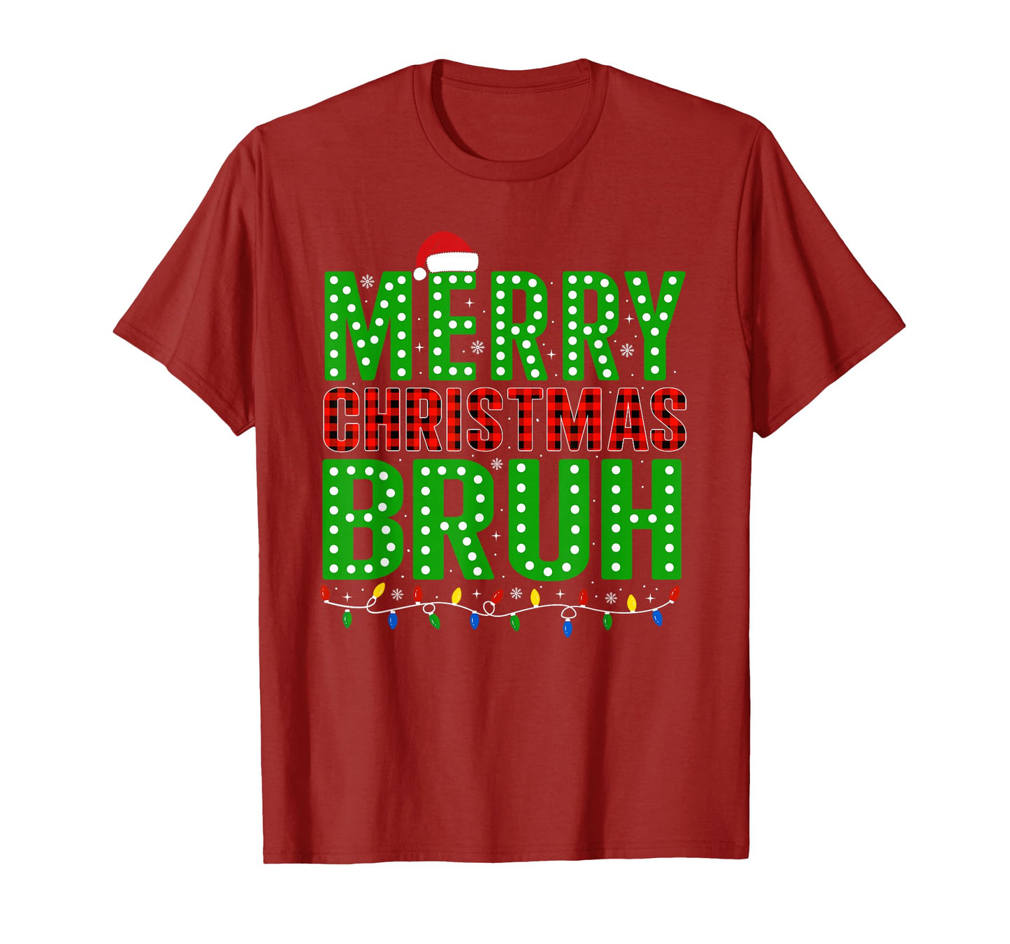 Merry Christmas Bruh Meme Saying Bro Greeting Teens Boys Men T-Shirt