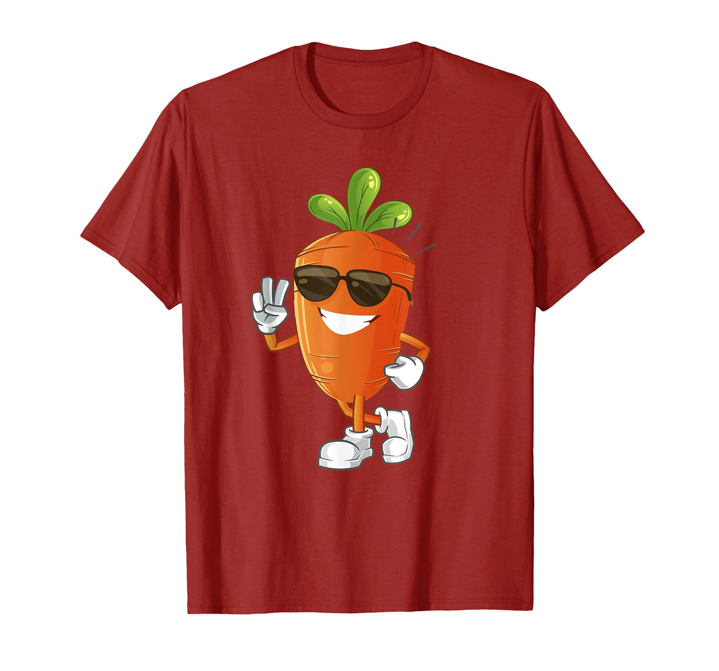 Carrot In Sunglusses Cute Carrot Vegetable Costume Vegan T-Shirt