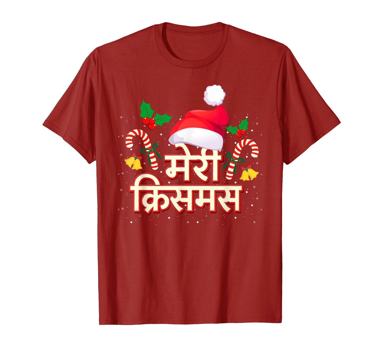 Merry Xmas Cute Santa Claus Dad Funny Indian Hindi Christmas T-Shirt