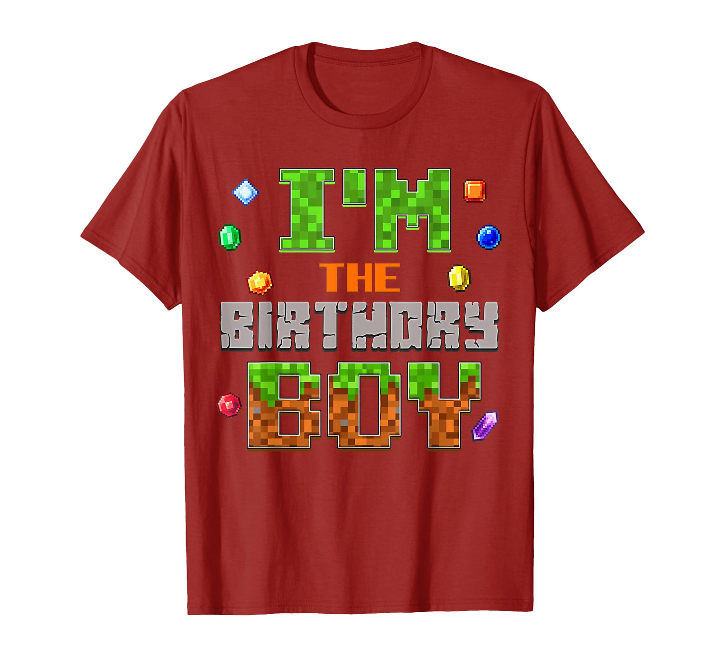 Funny I'm The Birthday Boy Video Game Pixel Number T-Shirt