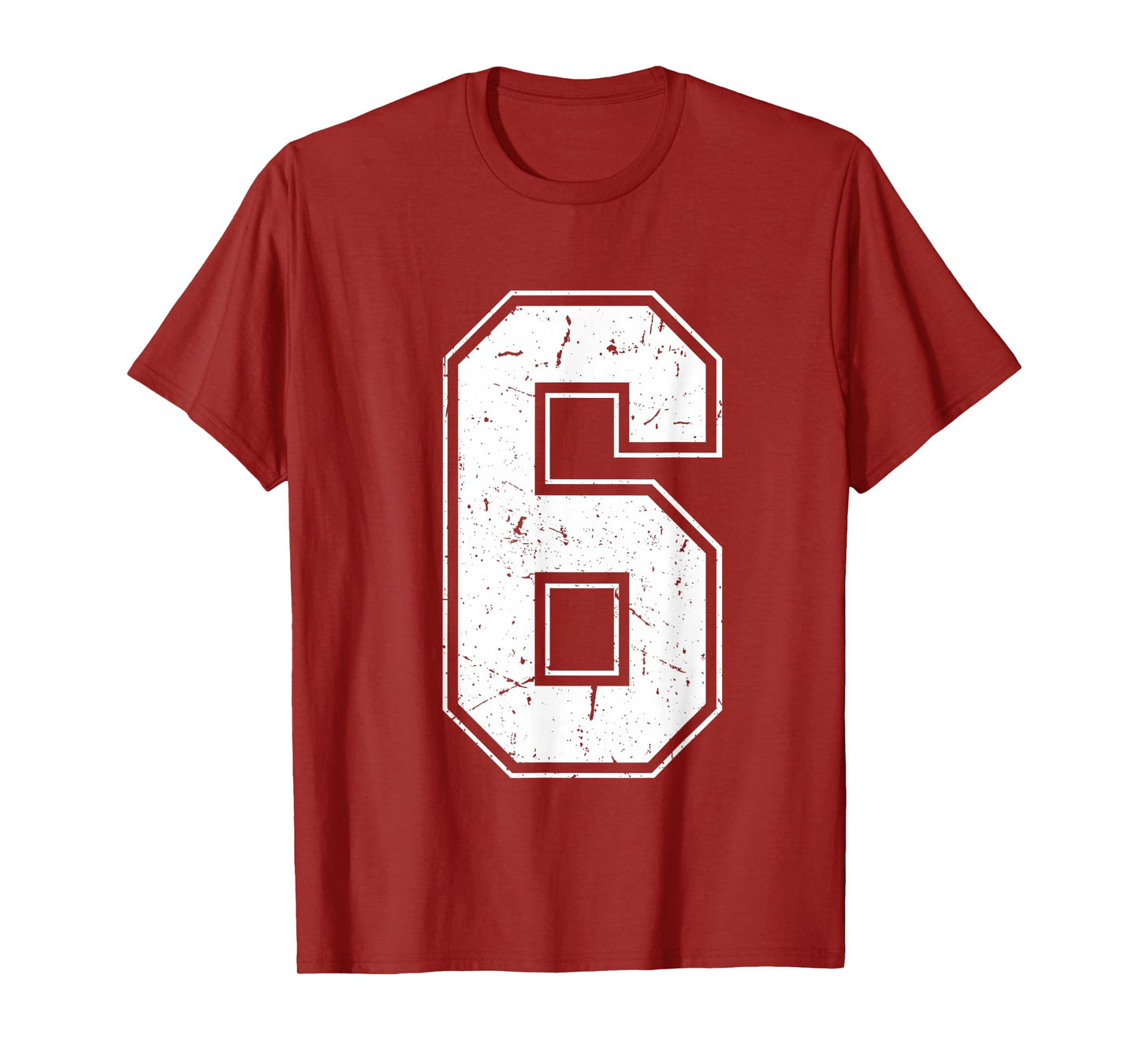 Number 6 Matching Costume 67 Meme Costume Distressed Retro T-Shirt