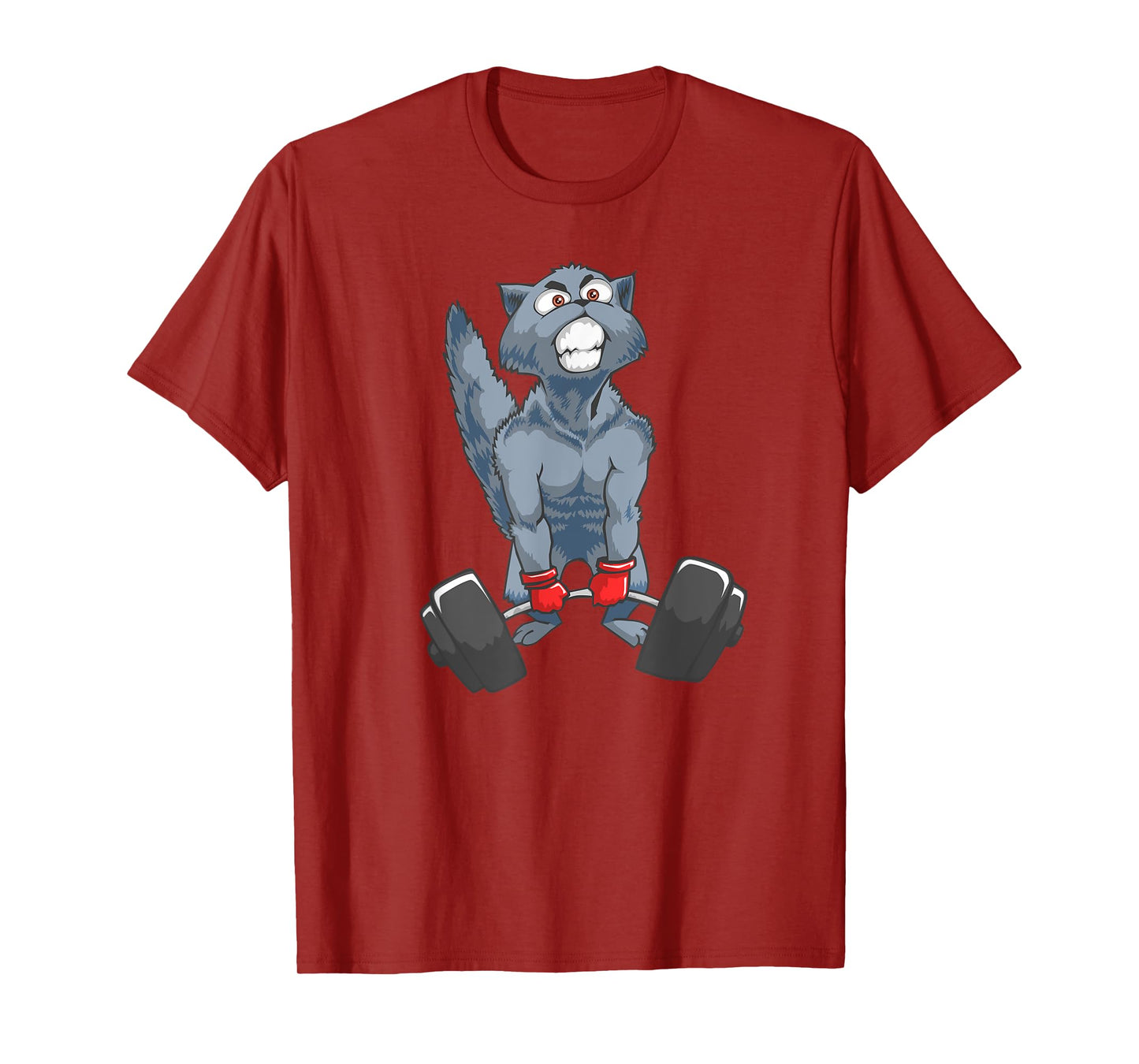 Deadlifting Cat, Weightlifters Gym Workout Bodybuilder T-Shirt for Men Women
