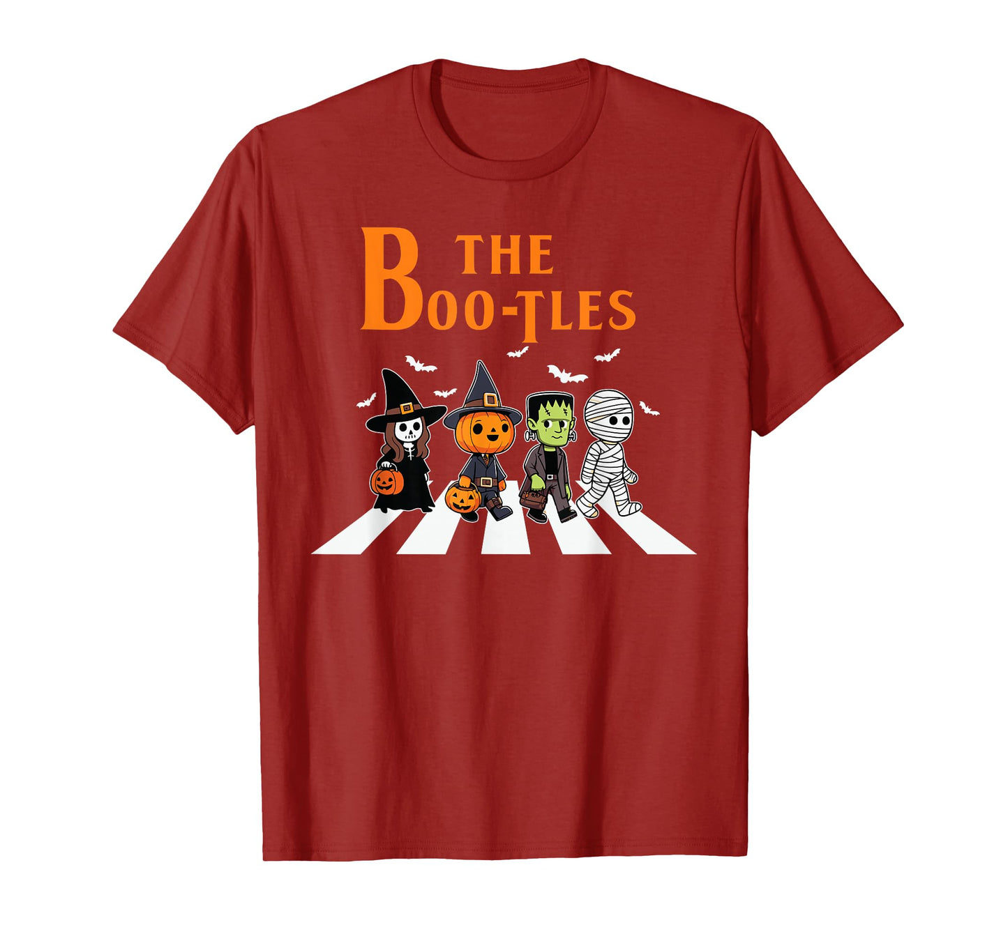 The Boo-Tles Halloween Pumpkin Mummy Witch Frankenstein T-Shirt