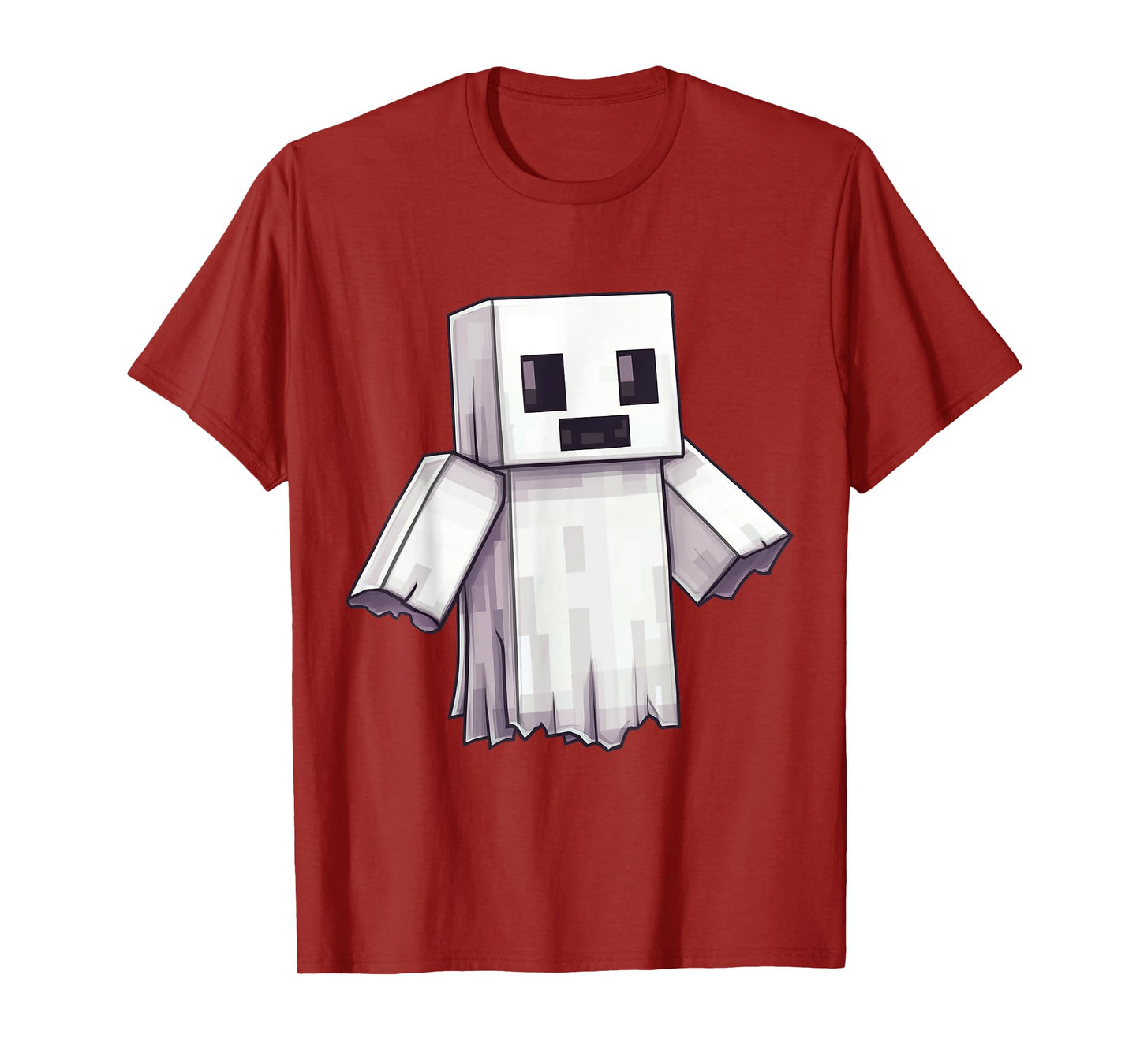 Ghost Video Gamer Pixel Halloween Matching Costume Men Kids T-Shirt