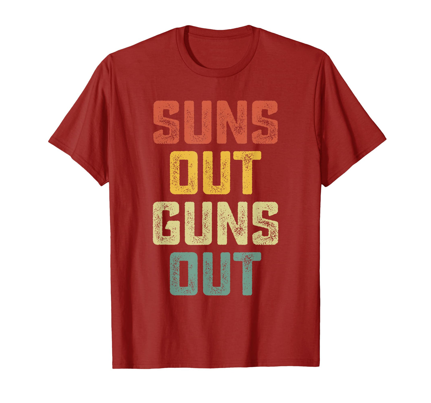 Suns Out Guns Out Cool Muscle Sun Vintage T-Shirt