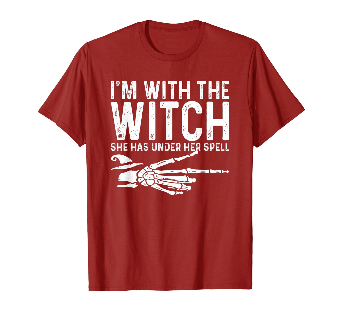 I'm with The Witch Funny Halloween Couple Costume Party T-Shirt