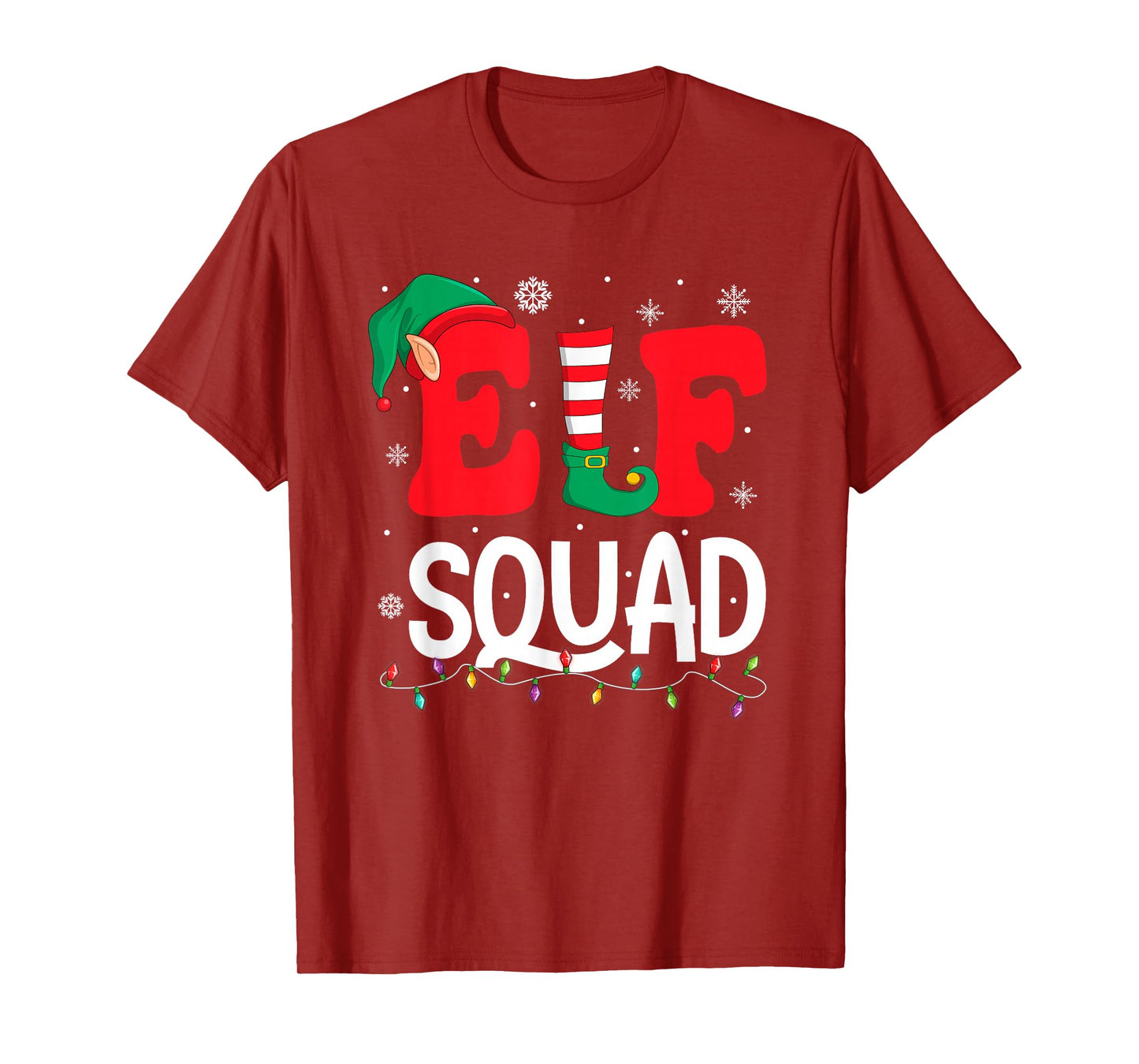 Elf Squad Christmas Matching Family Group Elf Xmas T-Shirt
