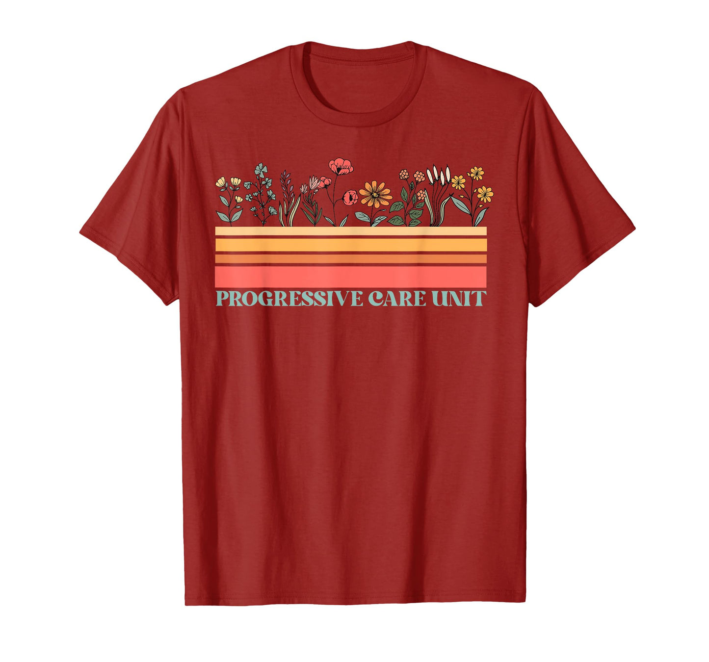 Vintage Wildflower Progressive Care Unit PCU Tech Nurse T-Shirt