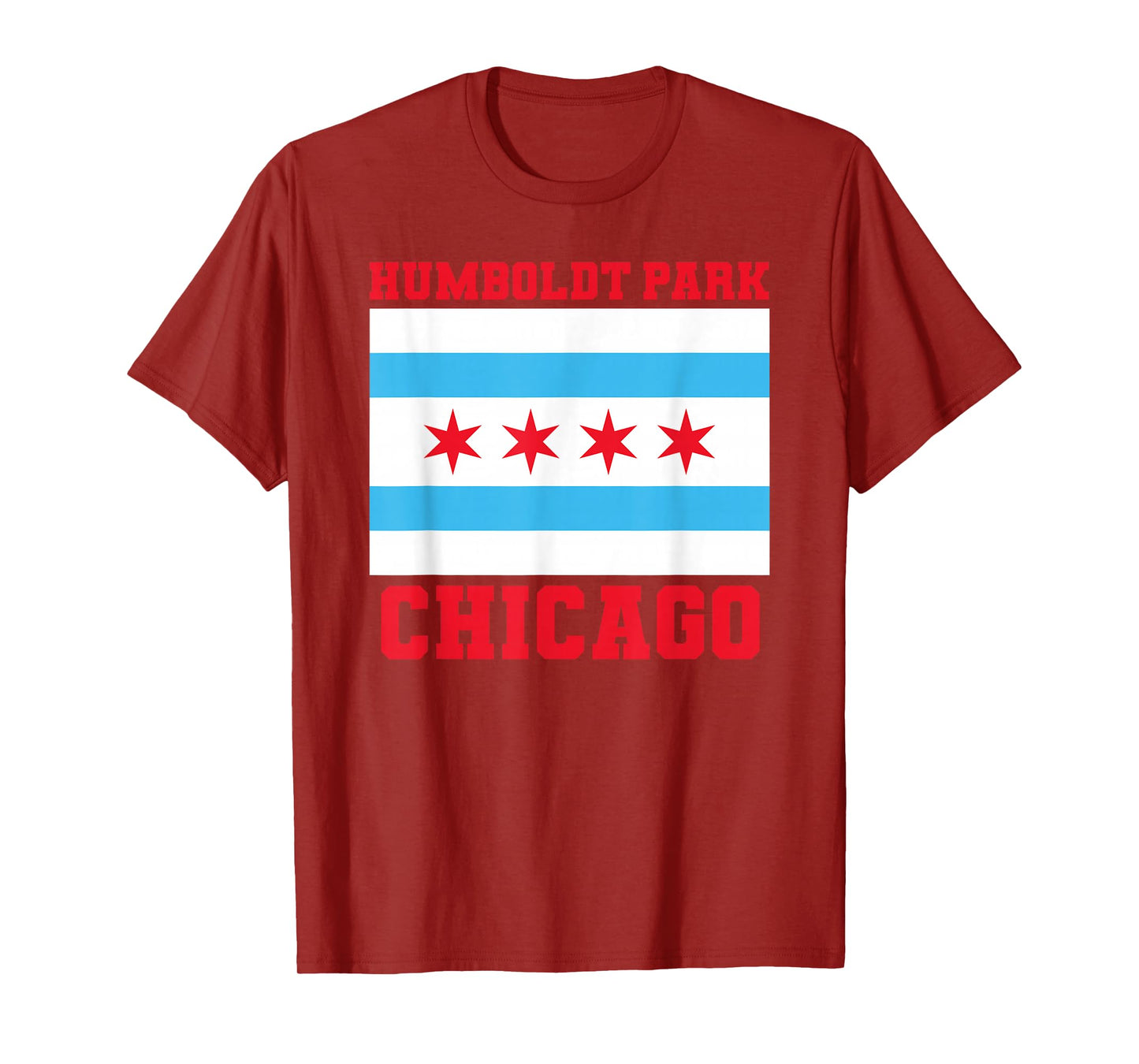 Humboldt Park Chicago Illinois Flag Loop 773 Deep Dish Pizza T-Shirt