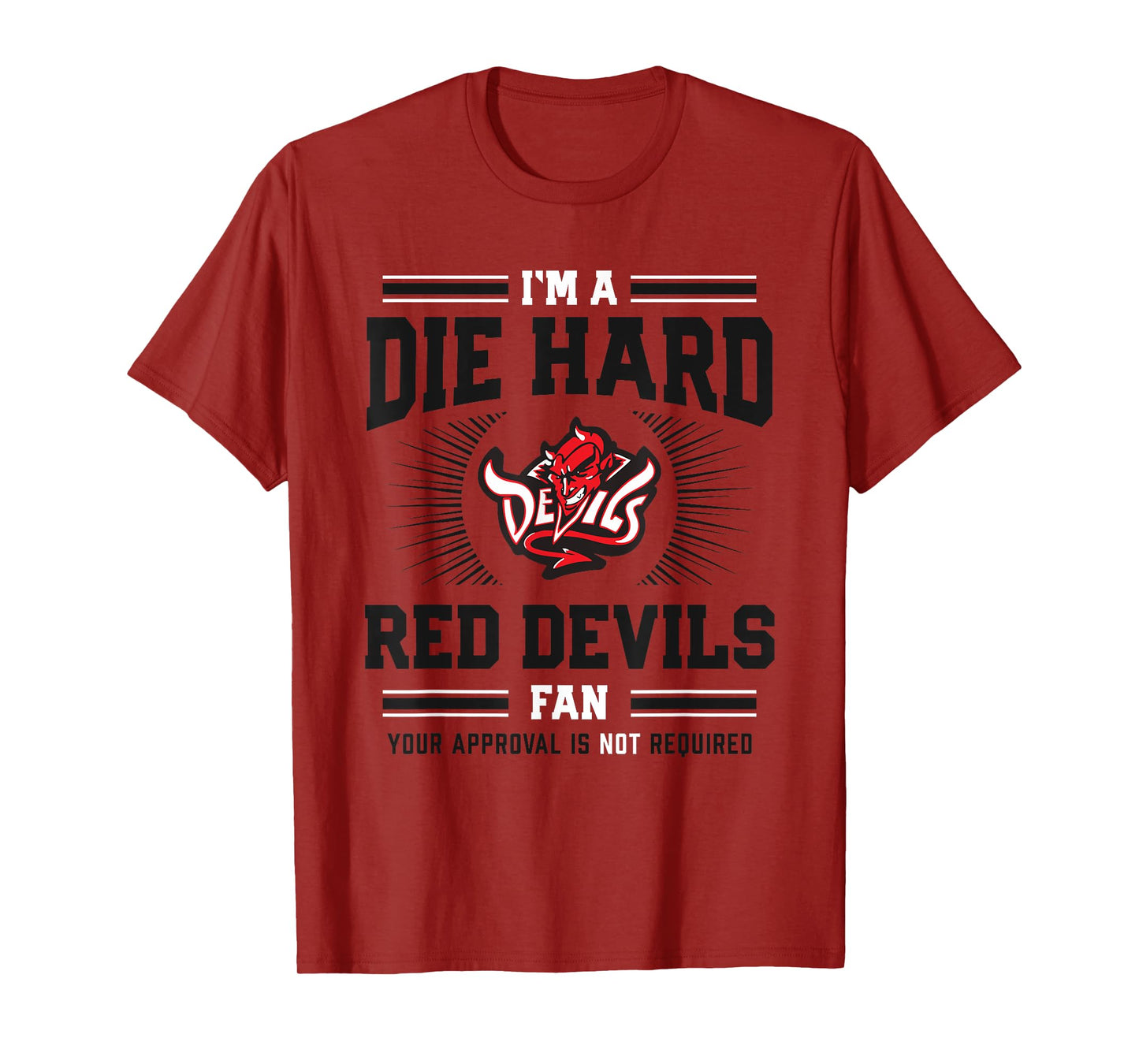 Central Red Devils Logo Die Hard Fan HS T-Shirt