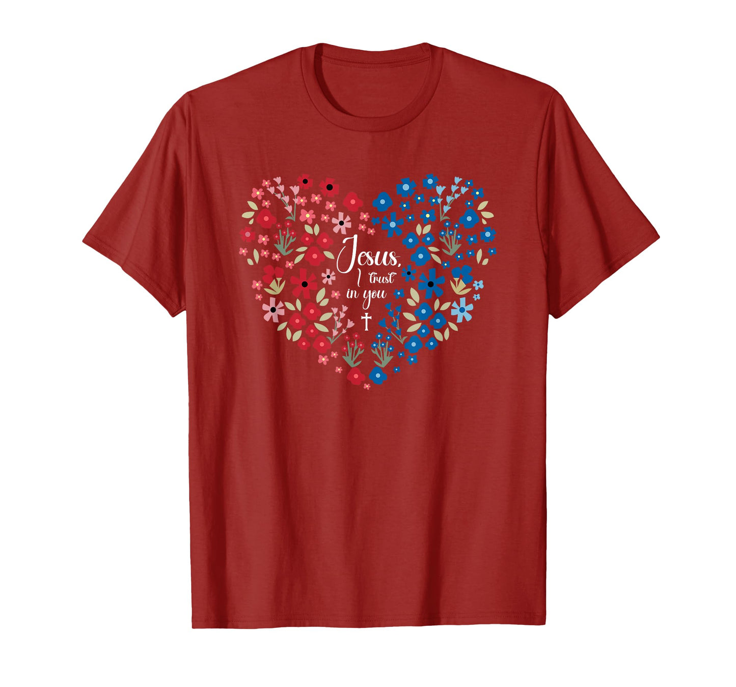 Jesus I Trust In You Catholic Christian Religious Women T-Shirt