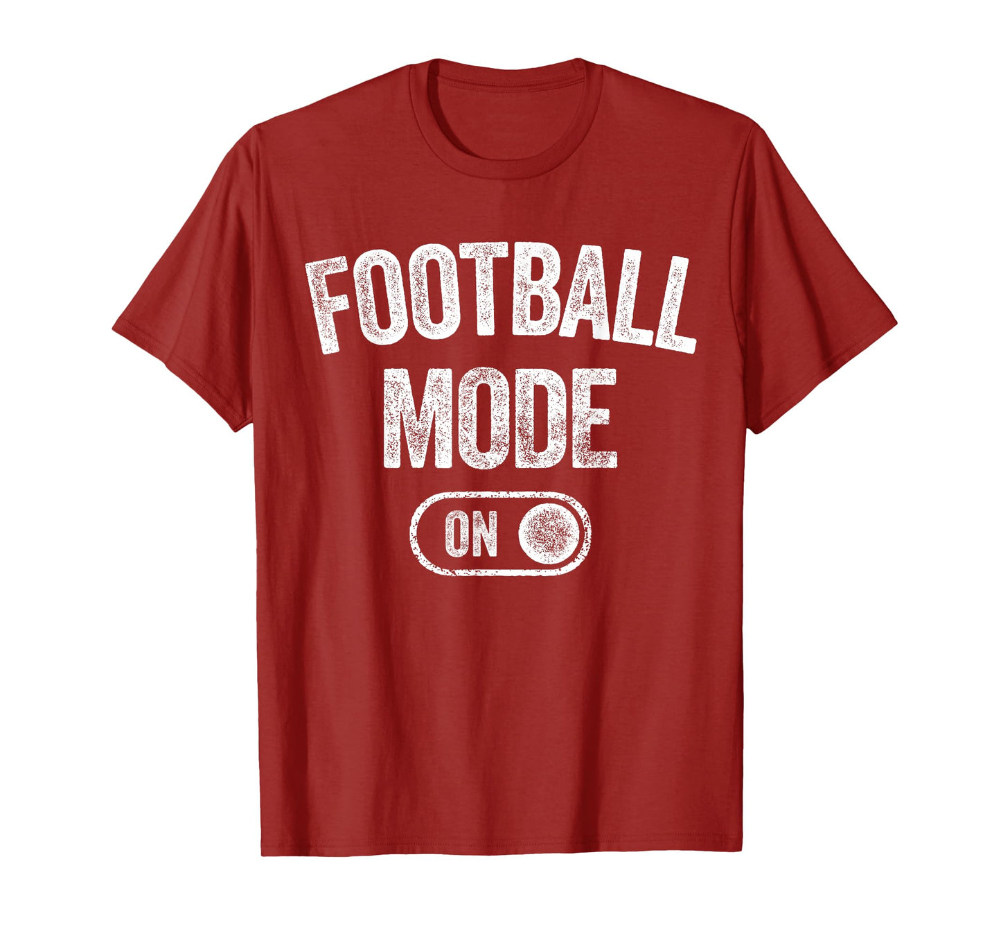 Football Mode On Funny Quarterback Gift Coach Player Dad T-Shirt