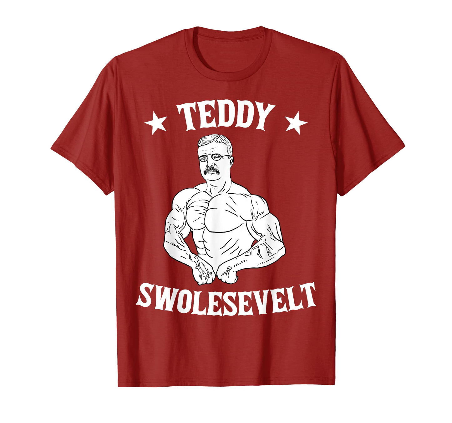 Teddy Roosevelt Theodore Swolesvelt Body Building USA Flag T-Shirt