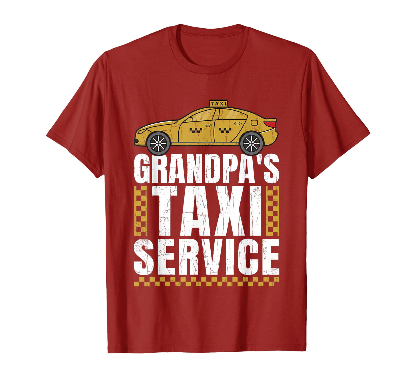 Grandpa's Taxi Service Funny Taxi Driving Cab Lover Graphic T-Shirt
