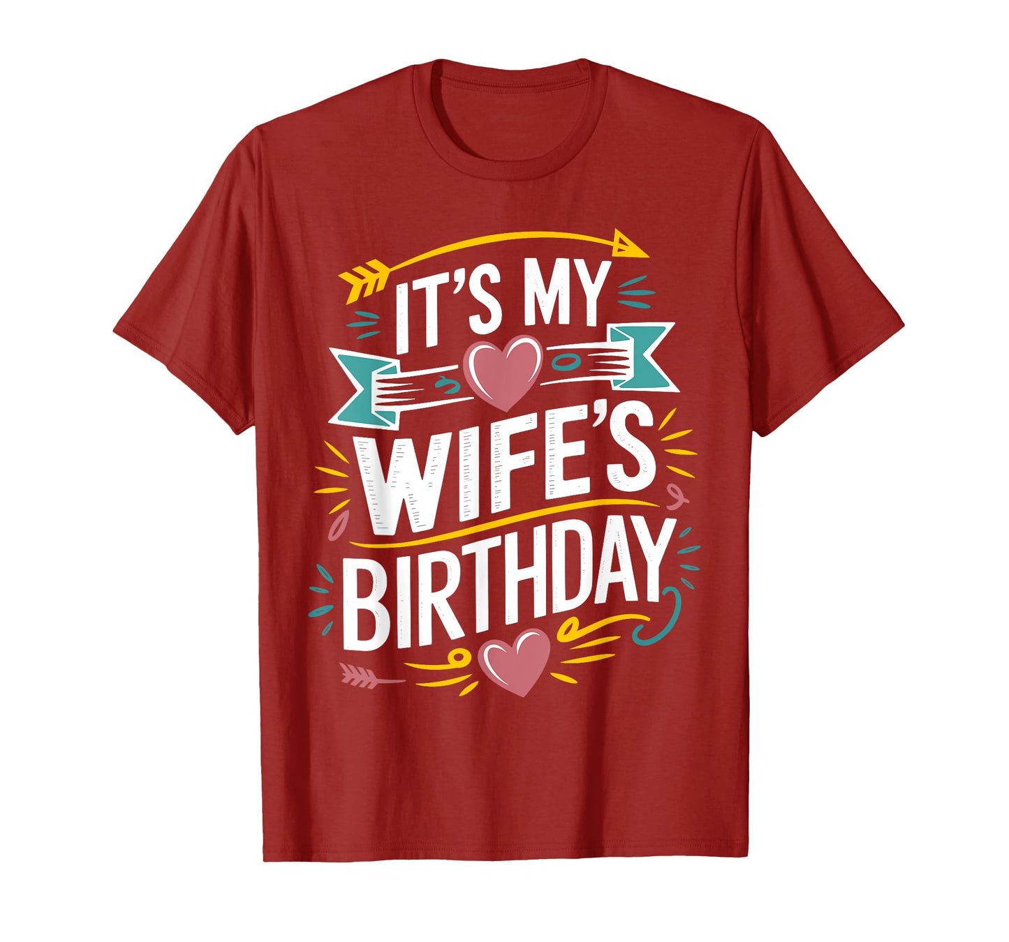 Retro It's My wife's Birthday Boho Nostalgia Design Men T-Shirt