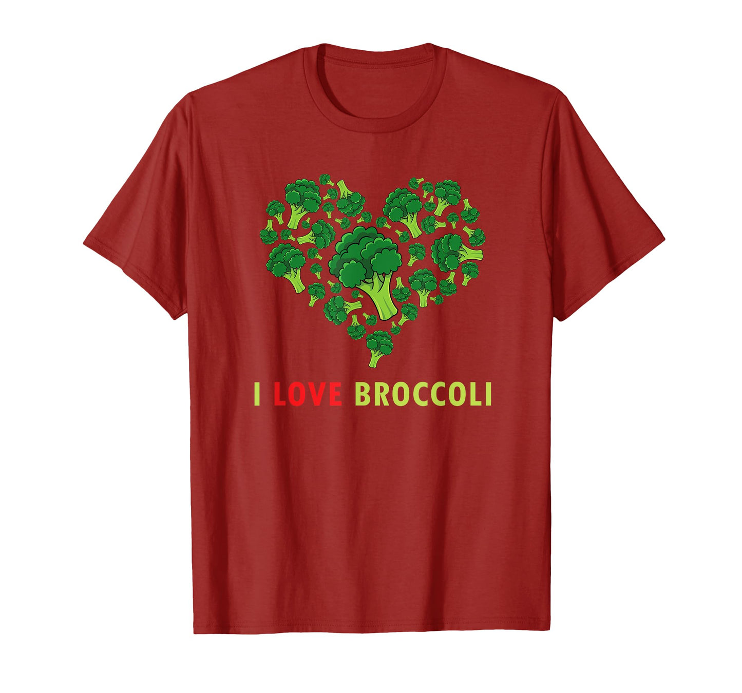 Funny Broccoli Gift - I Love Broccoli - Kids Vegetarian Keto T-Shirt