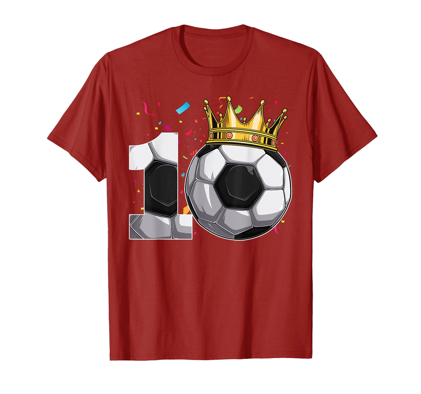Funny 10th Birthday Boy Soccer 10 Years Old Birthday Party T-Shirt