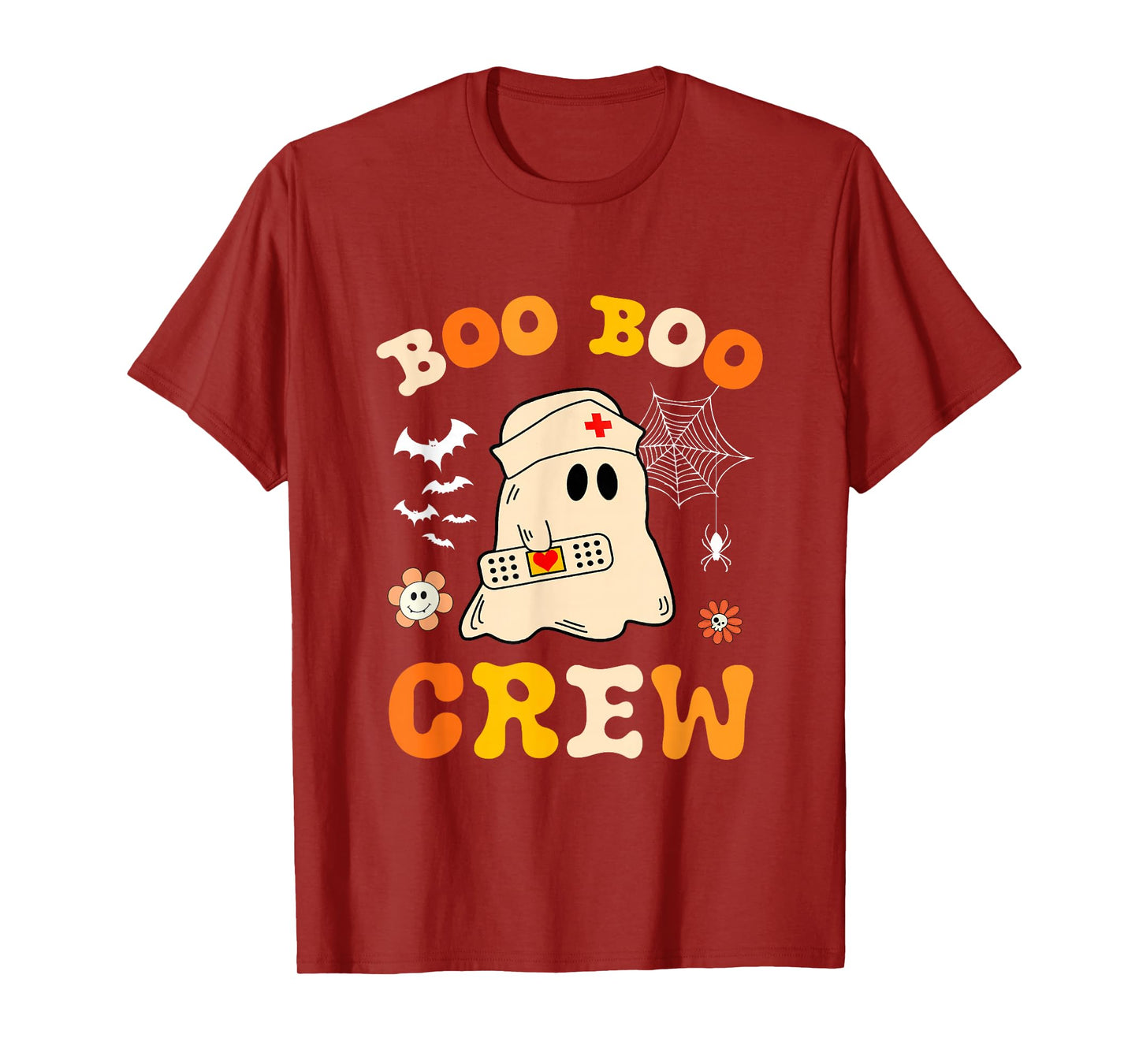 Groovy Boo Boo Crew Nurse Women Funny Ghost Nurse Halloween T-Shirt