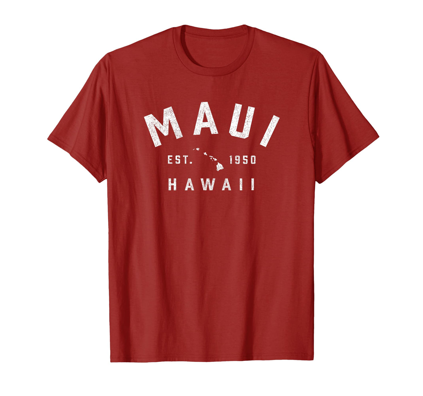 Maui Hawaii Est Vintage Preppy Throwback Vacation Souvenir T-Shirt