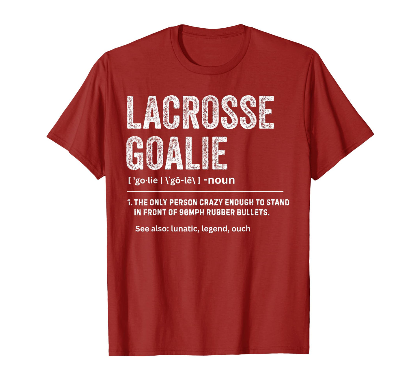Lacrosse Goalie Definition Vintage Funny Lacrosse T-Shirt