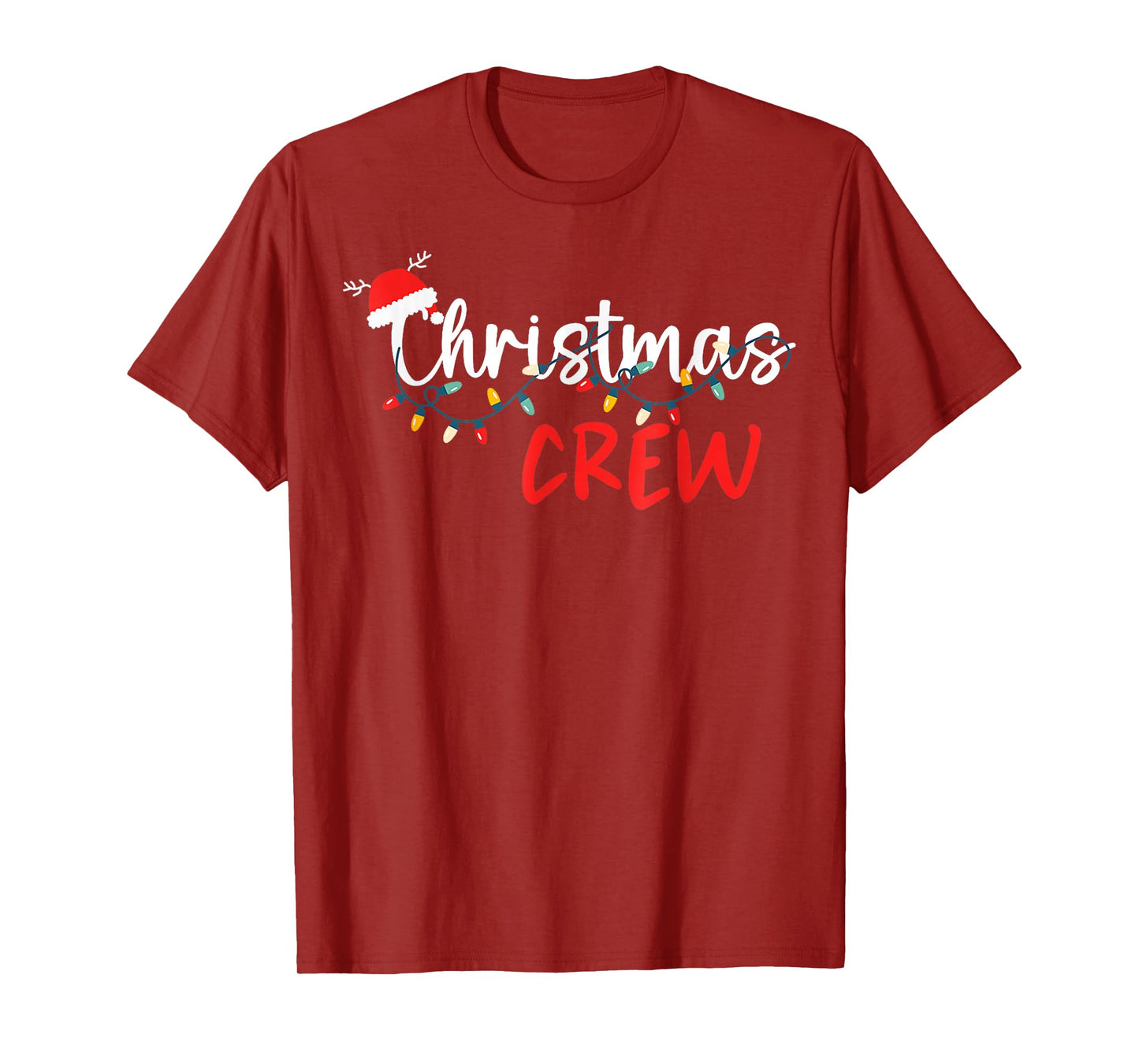 Christmas Crew Xmas Lights Family Matching Pajamas Holiday T-Shirt