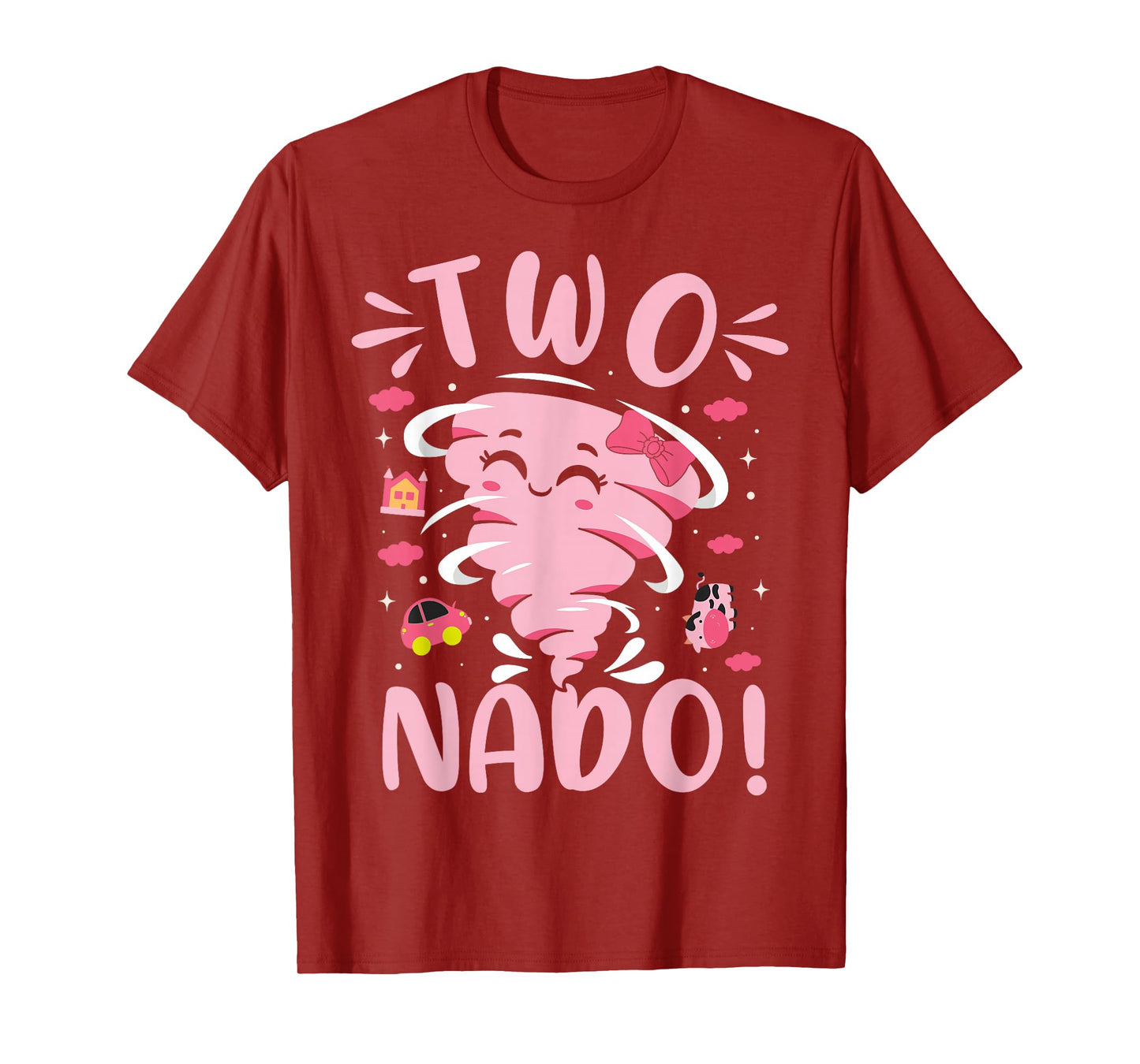 Tornado 2 Year Old Girl Birthday Two Nado 2nd Bday Party T-Shirt