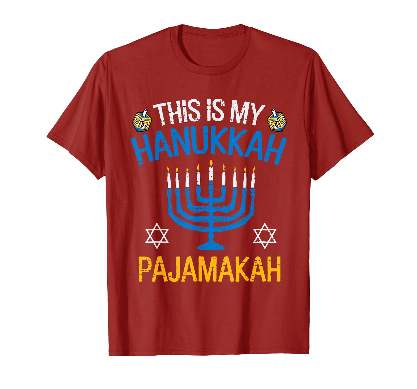 Vintage This is My Hanukkah Pajamakah Pajama Chanukah Jewish T-Shirt