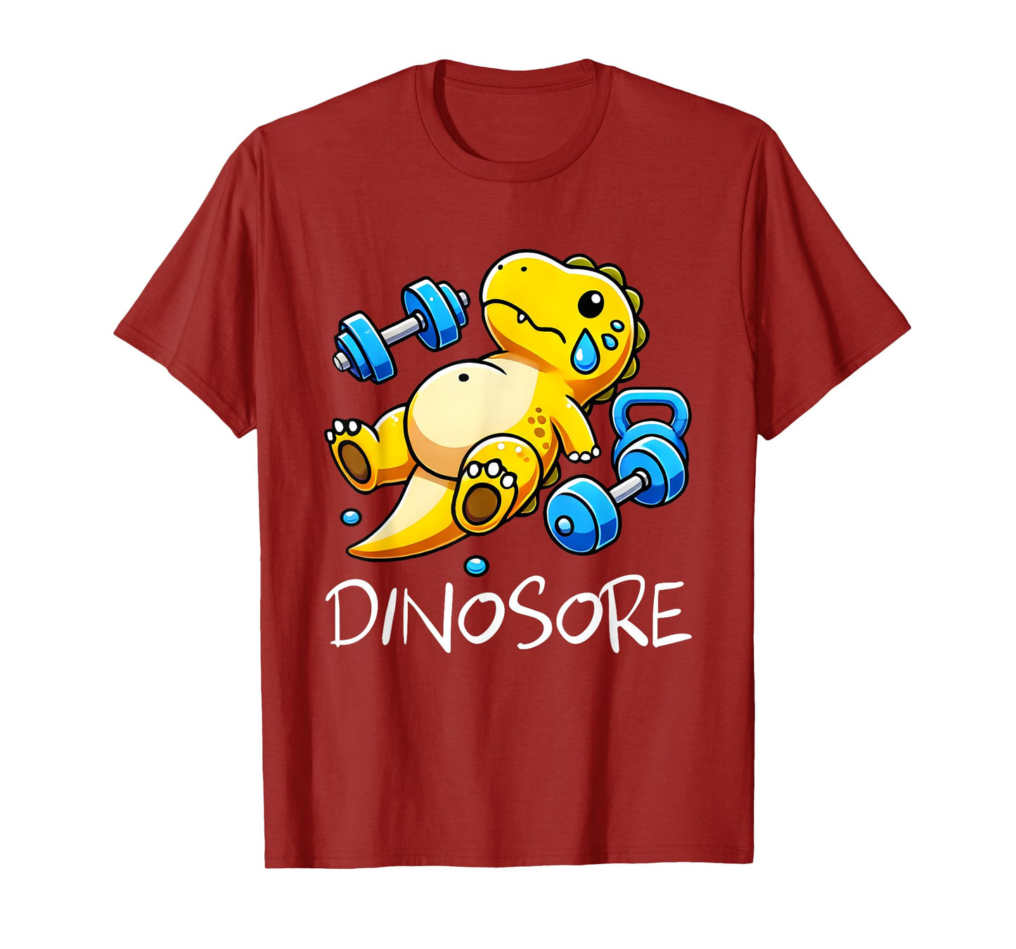 Funny Cute Dinosaur Workout Gym Fitness Weightlifting Gift T-Shirt